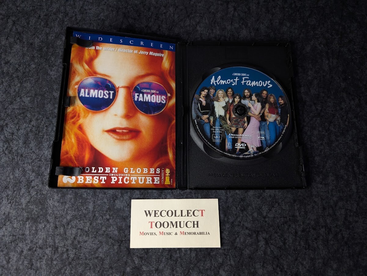 Almost Famous 2000 DVD 2001 Dreamworks Widescreen Billy Crudup Kate Hudson *
