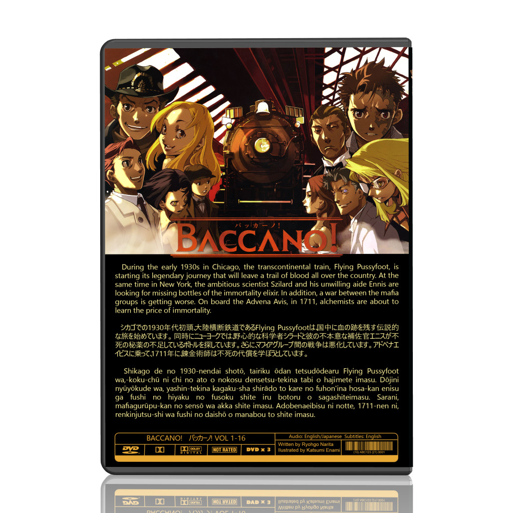 Baccano DVD Anime 3 Disc Set The Complete Series VOL 1-16
