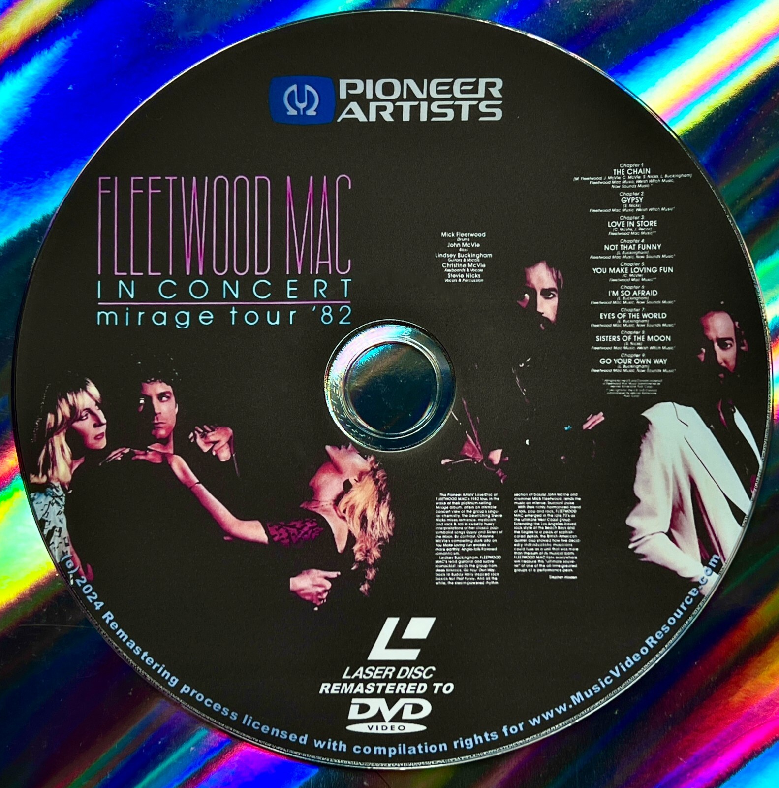 FLEETWOOD MAC LIVE mirage tour ’82 DVD (Remastered from LaserDisc to DVD) Stevie