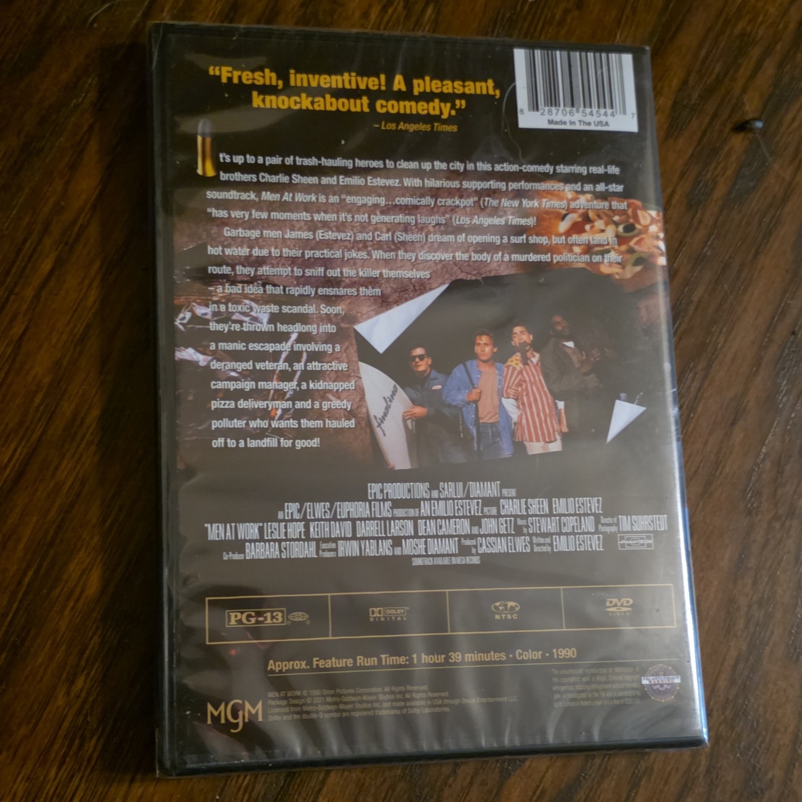 MGM Men at Work DVD Widescreen NTSC Sheen Estevez PG-13 1990 99 min