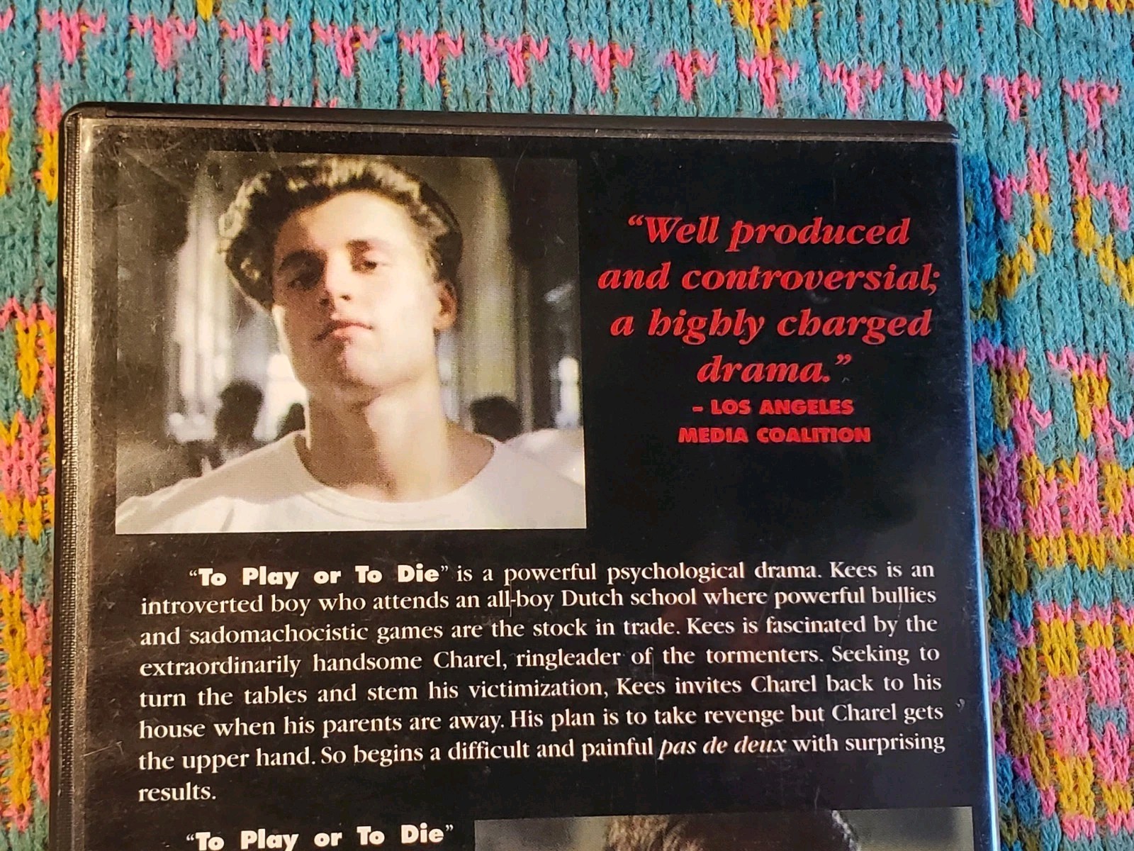 To Play or To Die (DVD, 1991) LGBTQ Gay Interest Indie Dutch Drama [Eng Subs]