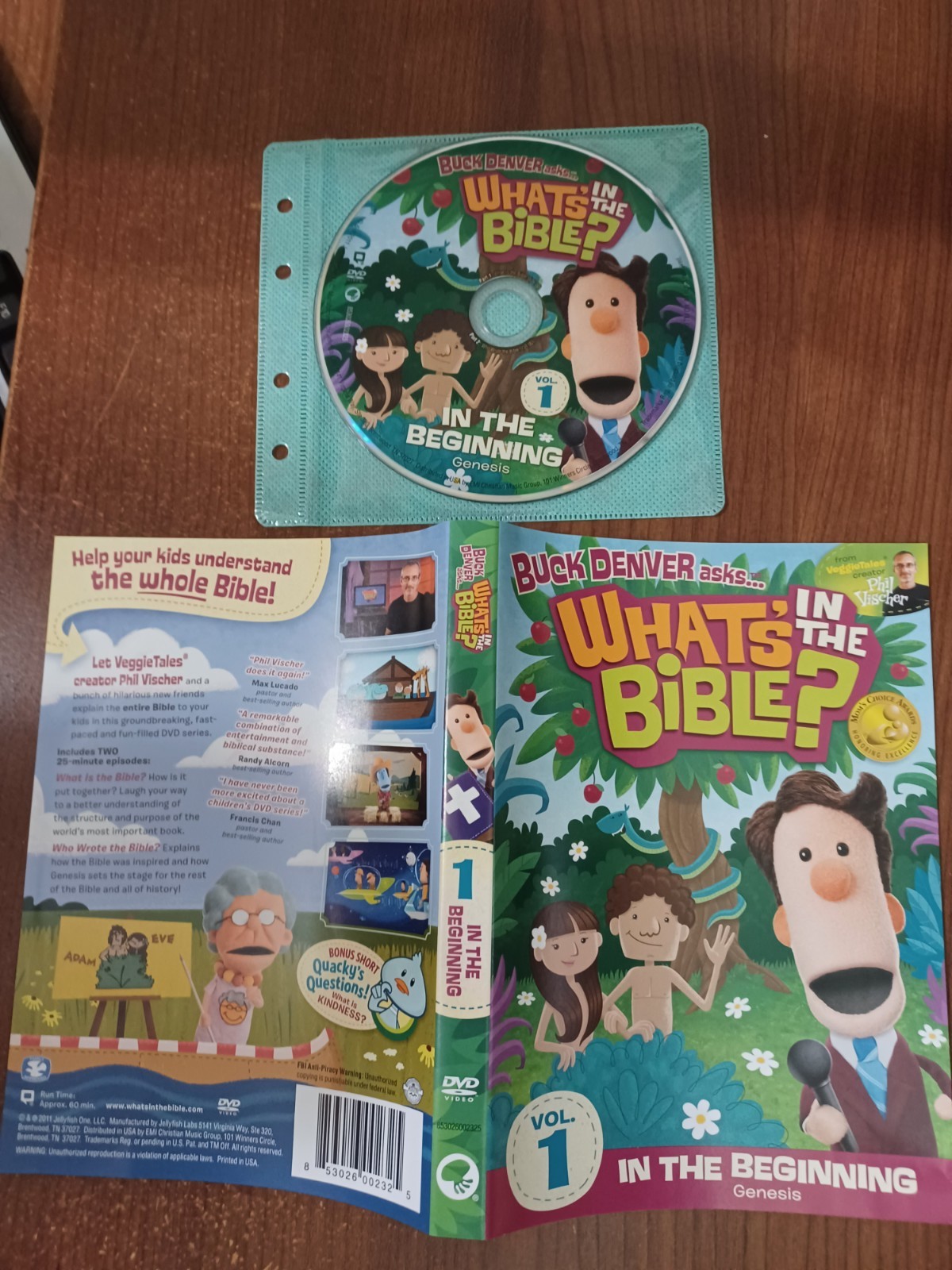 What’s in the Bible Vol 1 one In the Beginning (DVD & Art ONLY) disc Like NEW