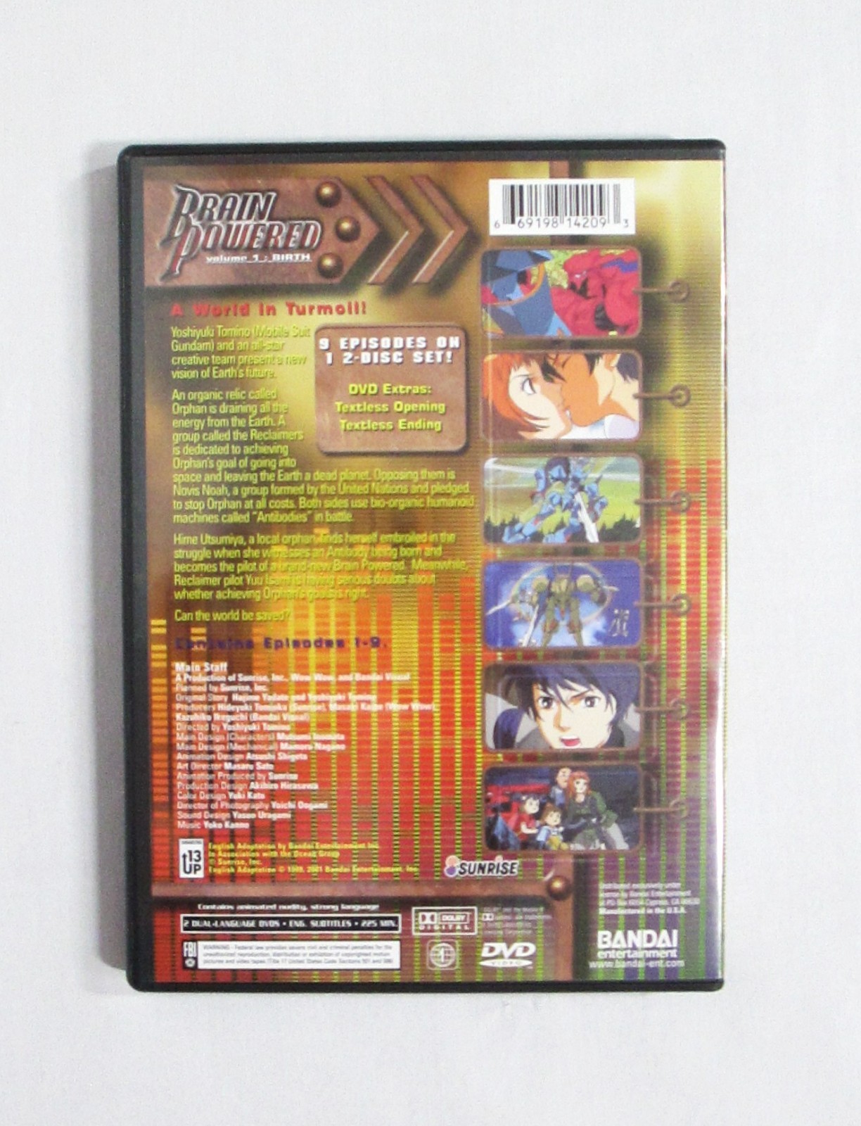 Brain Powered – Volume 1 (DVD 2-Disc Set) Episodes 1-9, Anime, Tested
