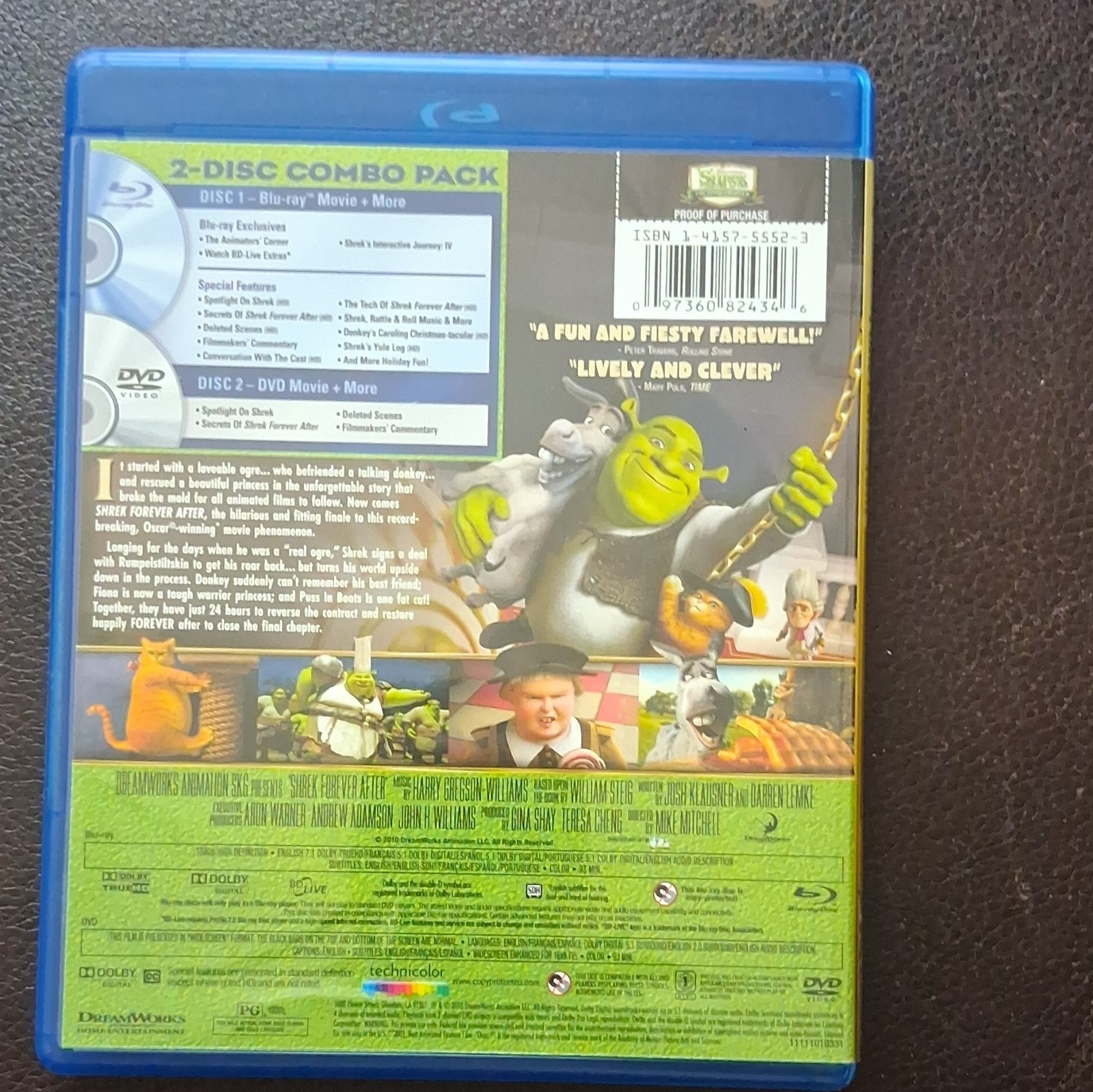 DreamWorks Animation SKG Shrek Forever After Blu-ray DVD Widescreen Deleted Sce…