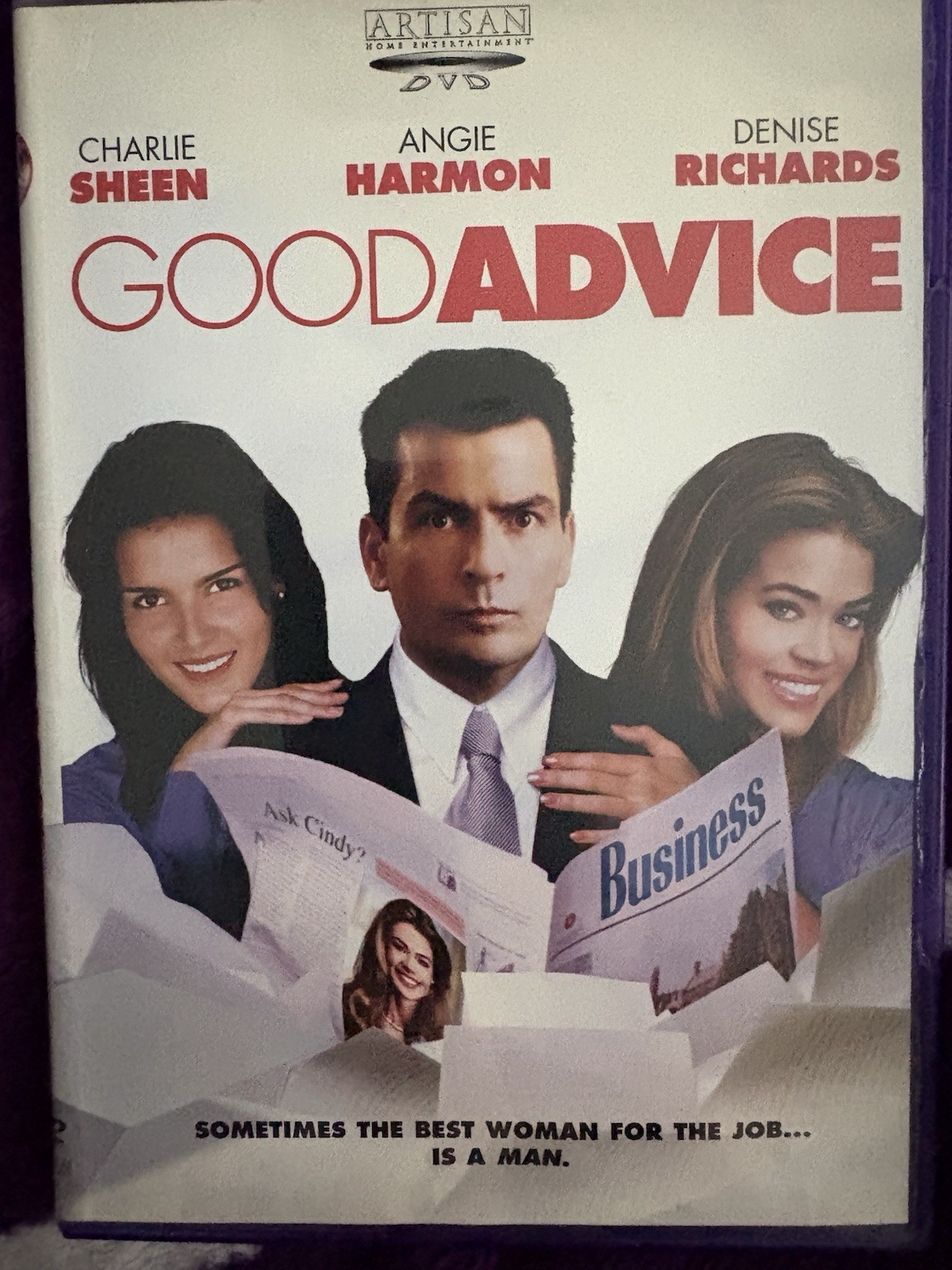 Good Advice DVD Movie Charlie Sheen Angie Harmon Denise Richards Tall/DVD Case