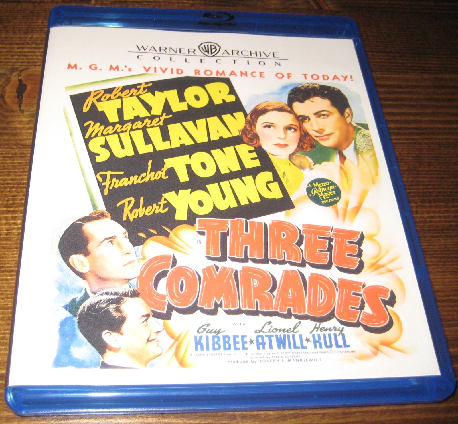 Three 3 Comrades Blu-ray Disc Robert Taylor 1938 Margaret Sullavan USA Like New