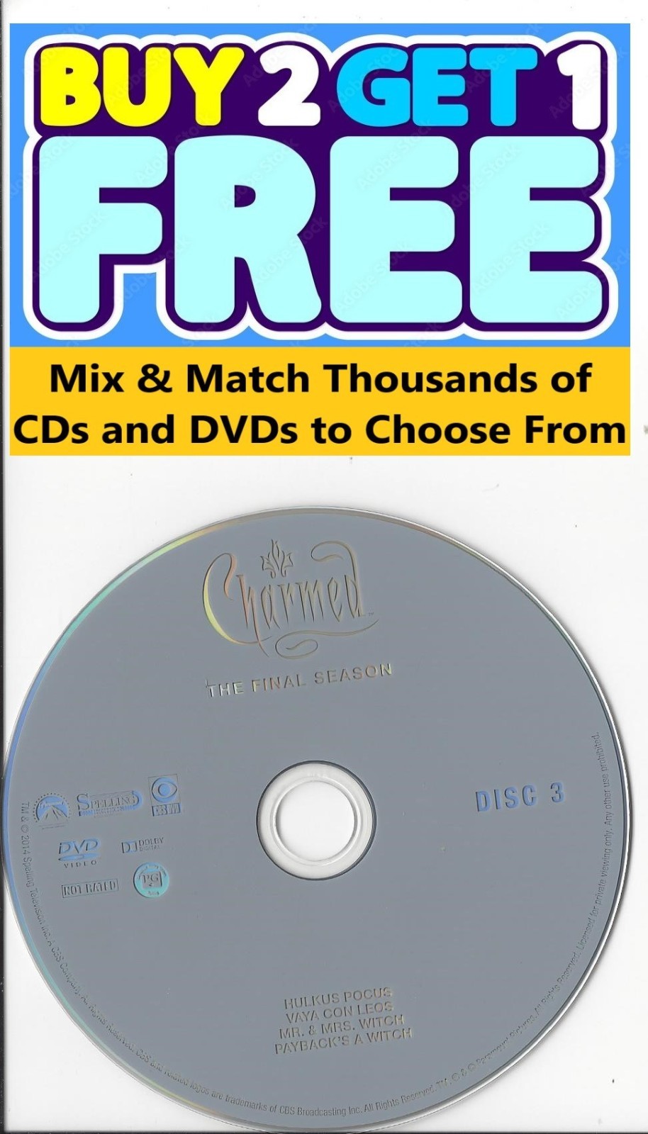 Charmed: The Complete Series (DVD) Eighth Season 8 Disc 3 Replacement Disc