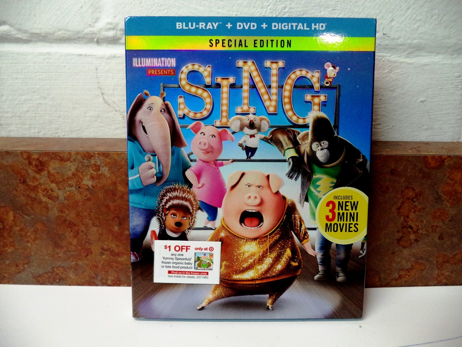 Sing (Blu-ray/DVD, 2016, Digital, Special Edition) 2 videodiscs (108 min.) NEW