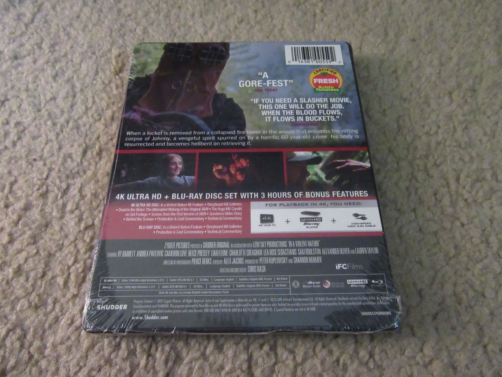 IN A VIOLENT NATURE [2023] [STEELBOOK] 4K ULTRA HD + BLU-RAY [BRAND NEW]
