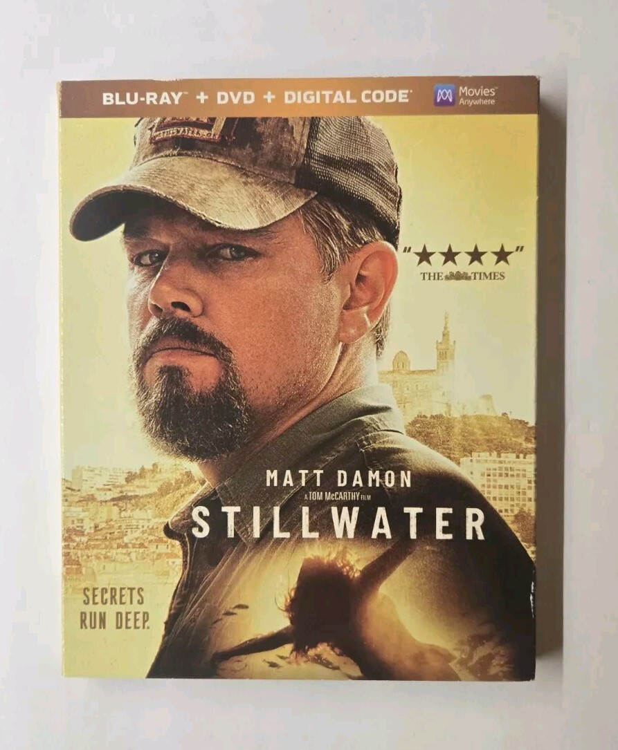 Stillwater (Blu-Ray/DVD, 2021) No Digital Includes Slipcover Matt Damon