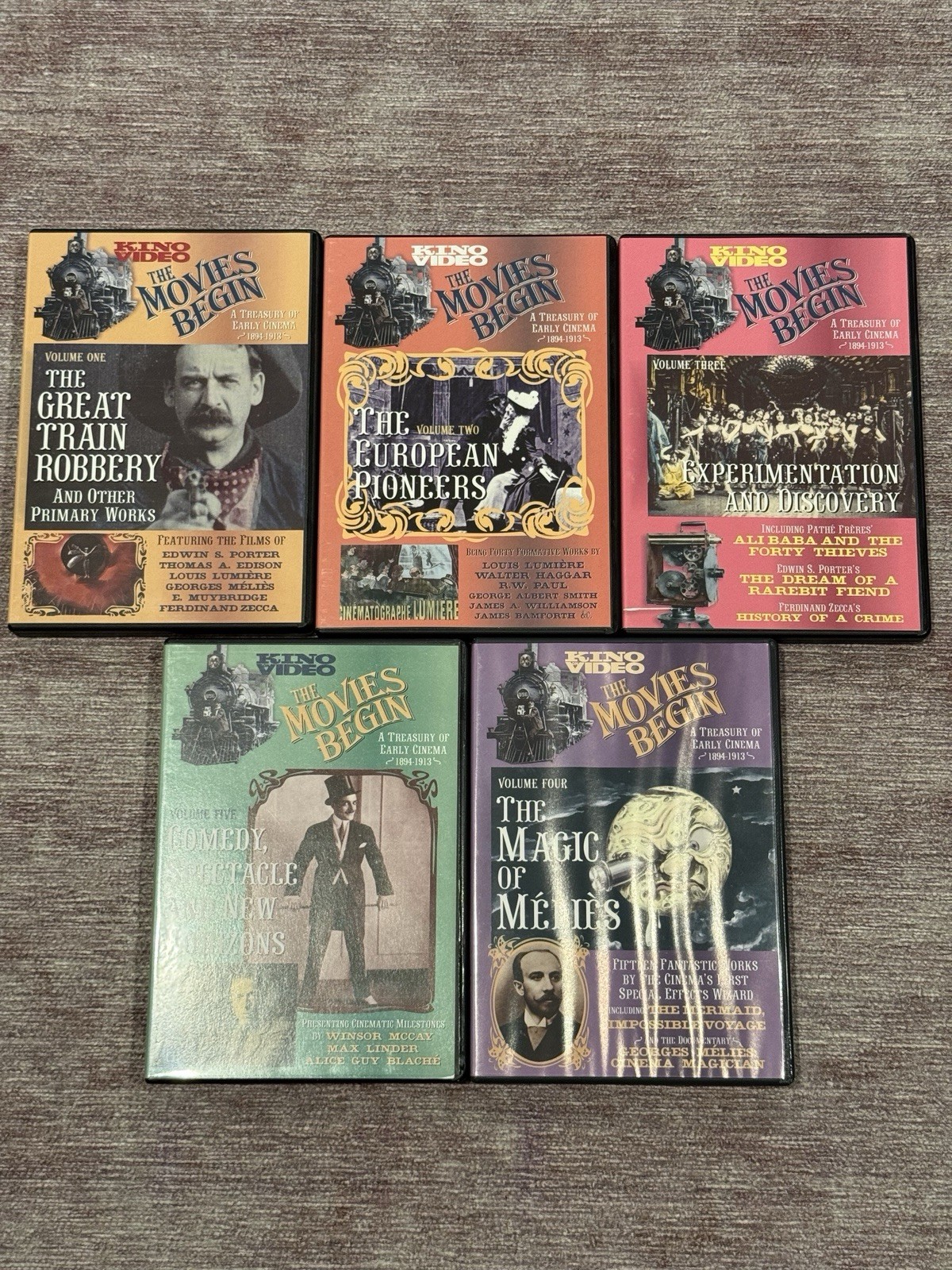 The Movies Begin: 133 Films! Early Cinema 1894-1913 (Kino Video DVD Set) VG+ !