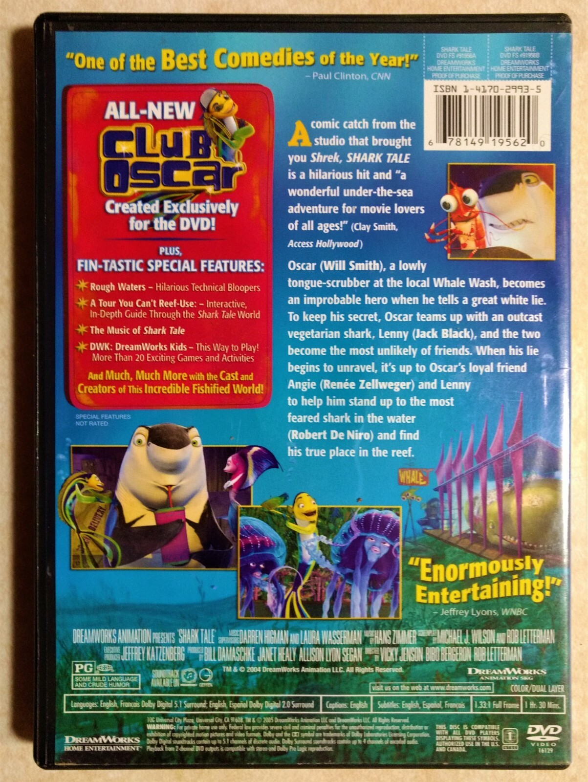 SHARK TALE 2004 DREAMWORKS ANIMATION SKG DVD WILL SMITH ROBERT De NIRO