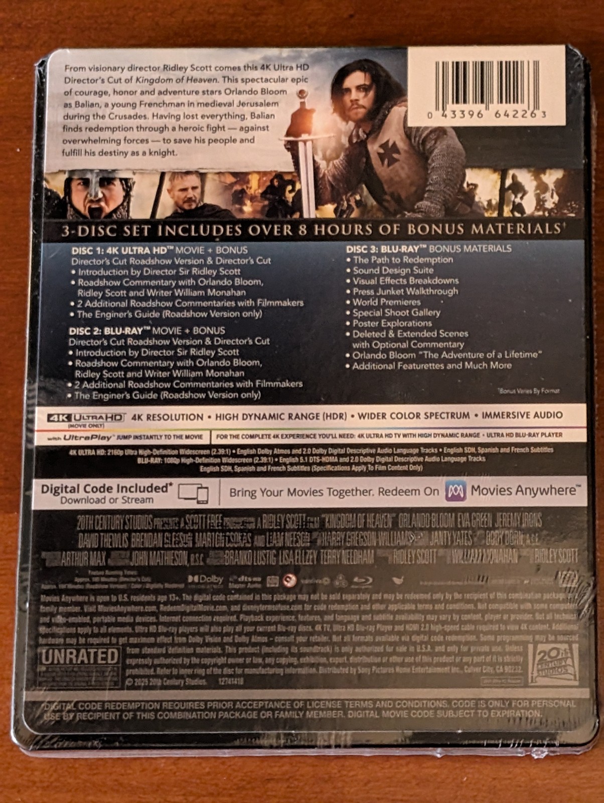 Steelbook Kingdom Of Heaven Limited Edition 4K / Blu-ray + Digital