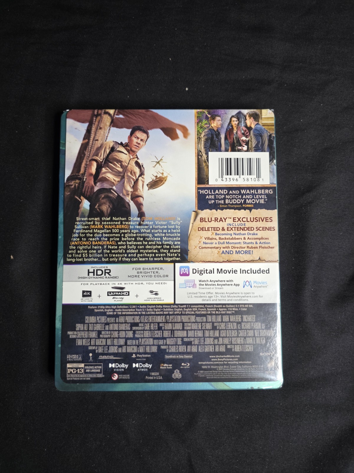 Uncharted “Best Buy Ed” (4K Ultra HD + Blu-ray) Steelbook