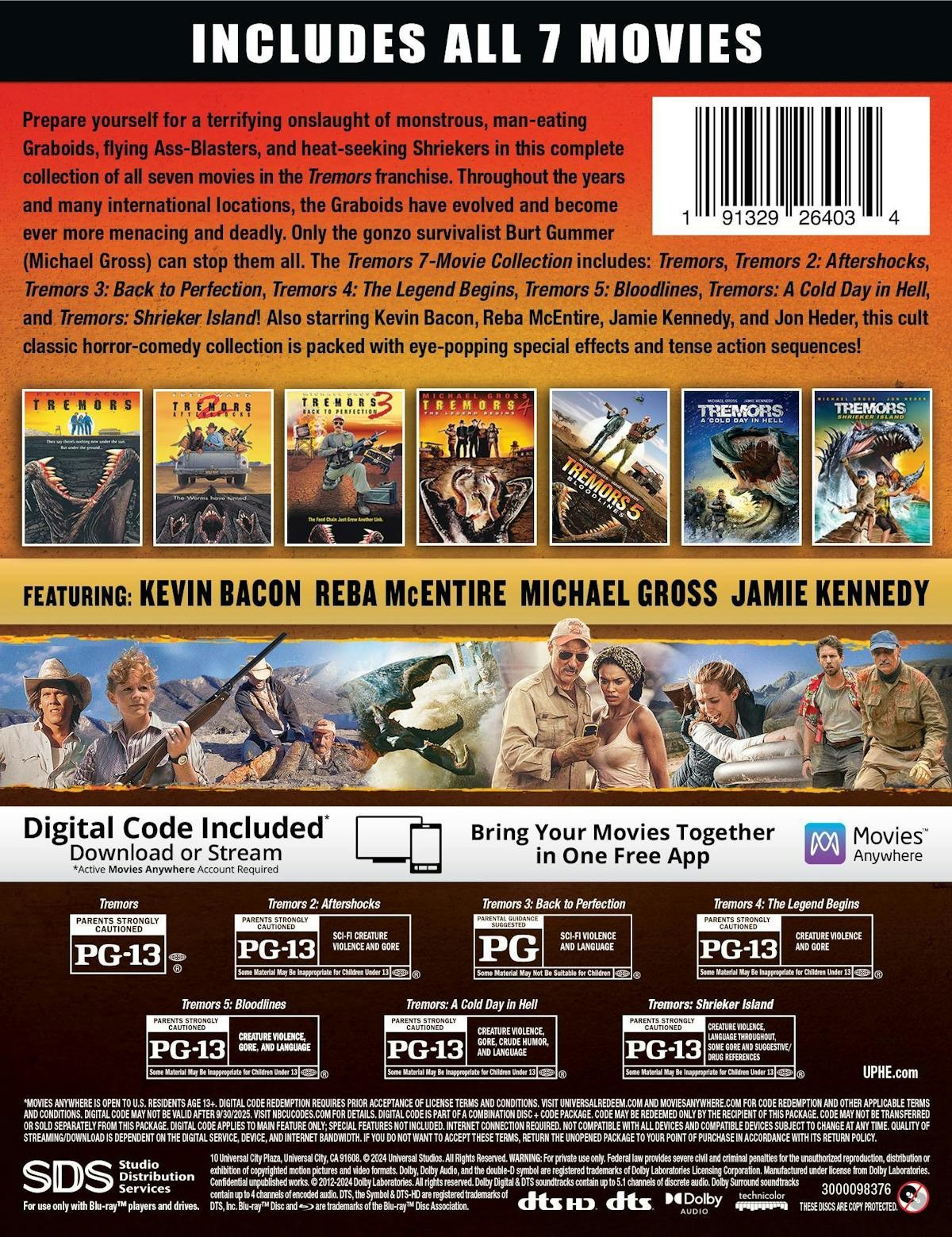Tremors 7-Movie Collection – Limited Edition Glow-in-the-Dark Steelbook Blu-ra