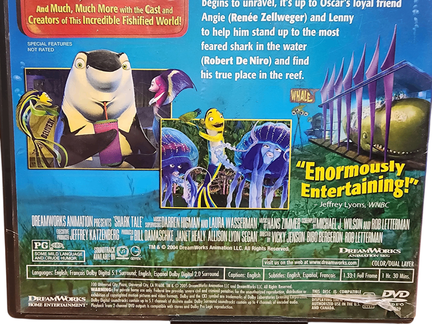 Shark Tale DVD 2004 Full Screen Will Smith Robert De Niro Jack Black