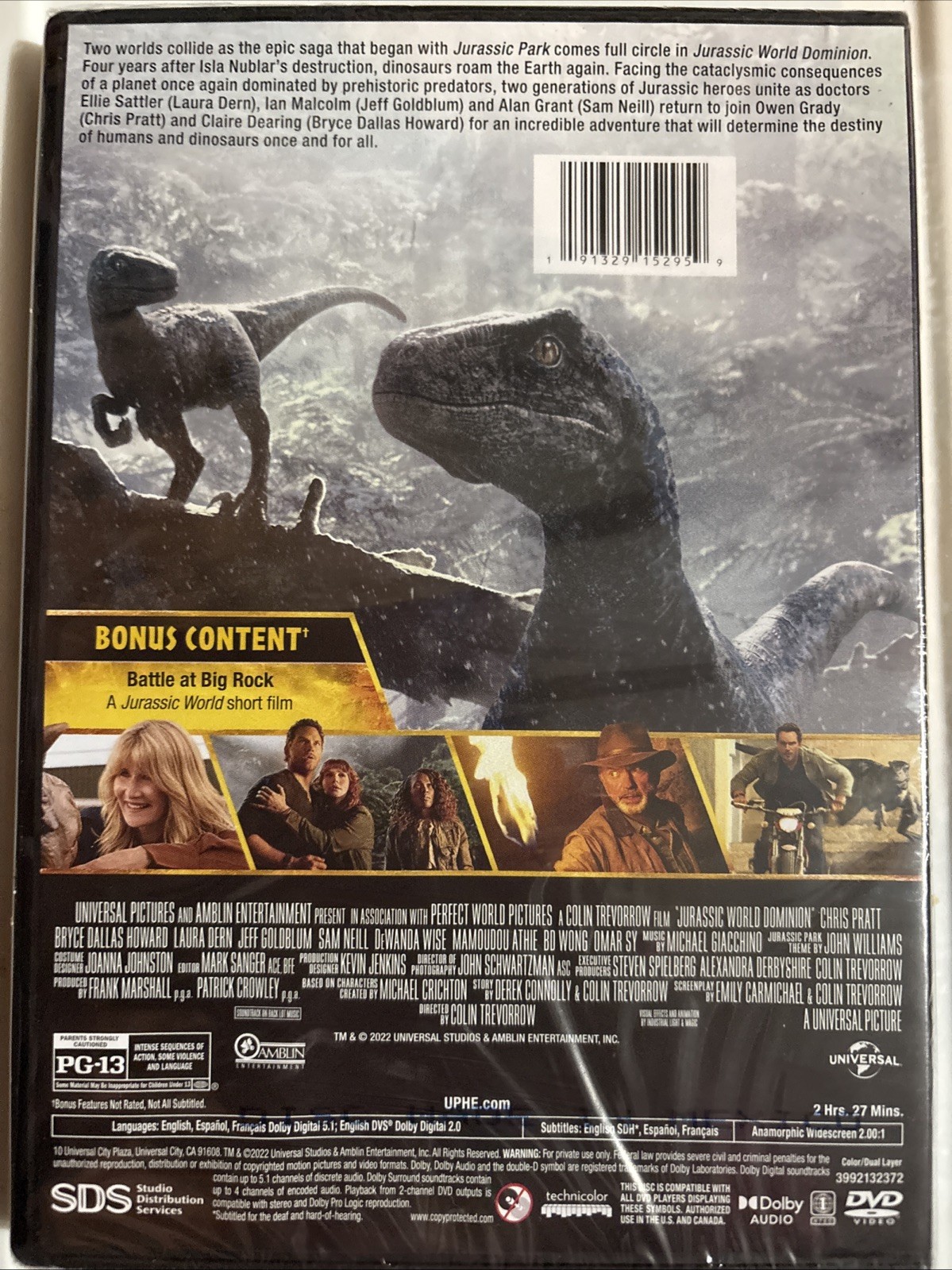Jurassic World Dominion (DVD, 2022)