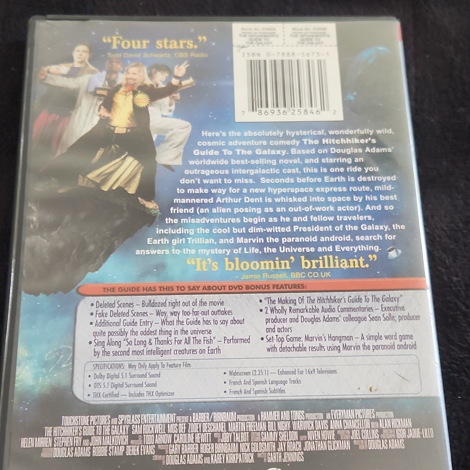 Touchstone Hitchhiker’s Guide to the Galaxy DVD Widescreen PG