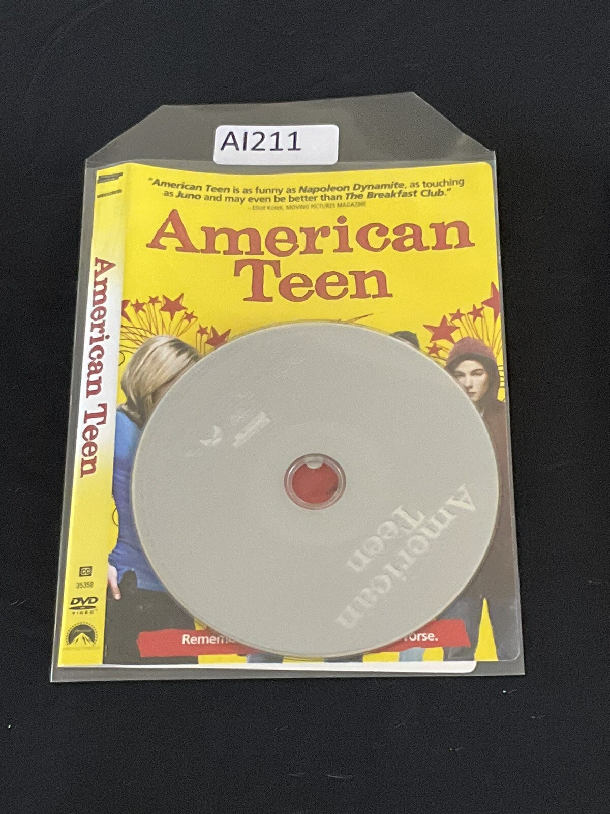 American Teen (DVD, 2008, NO CASE#AI211
