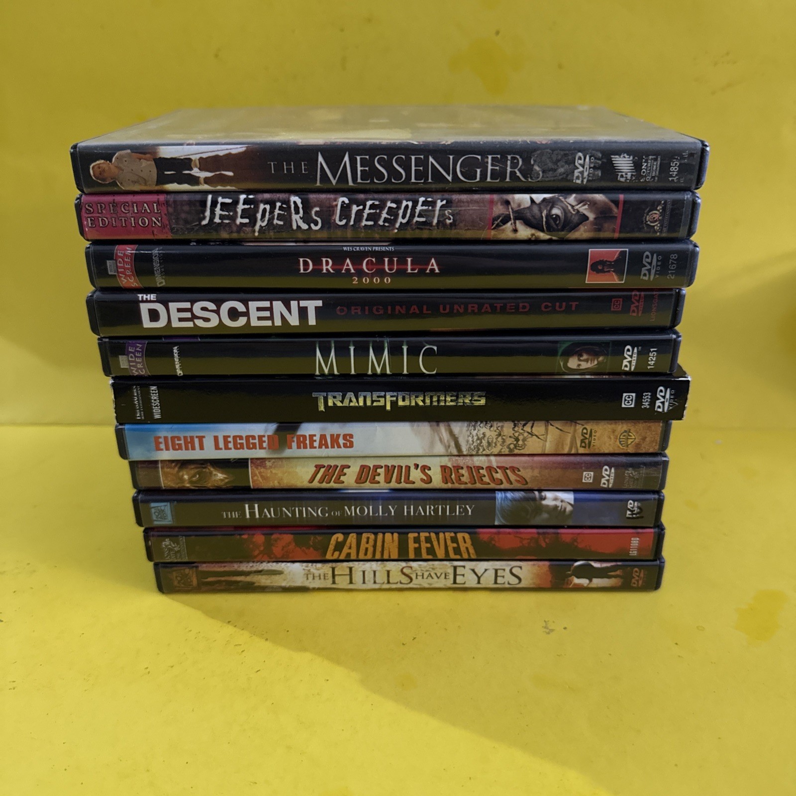 11 DVD HORROR LOT – ALL VG TO VG+ CONDITION – FAST FREE SHIPPING