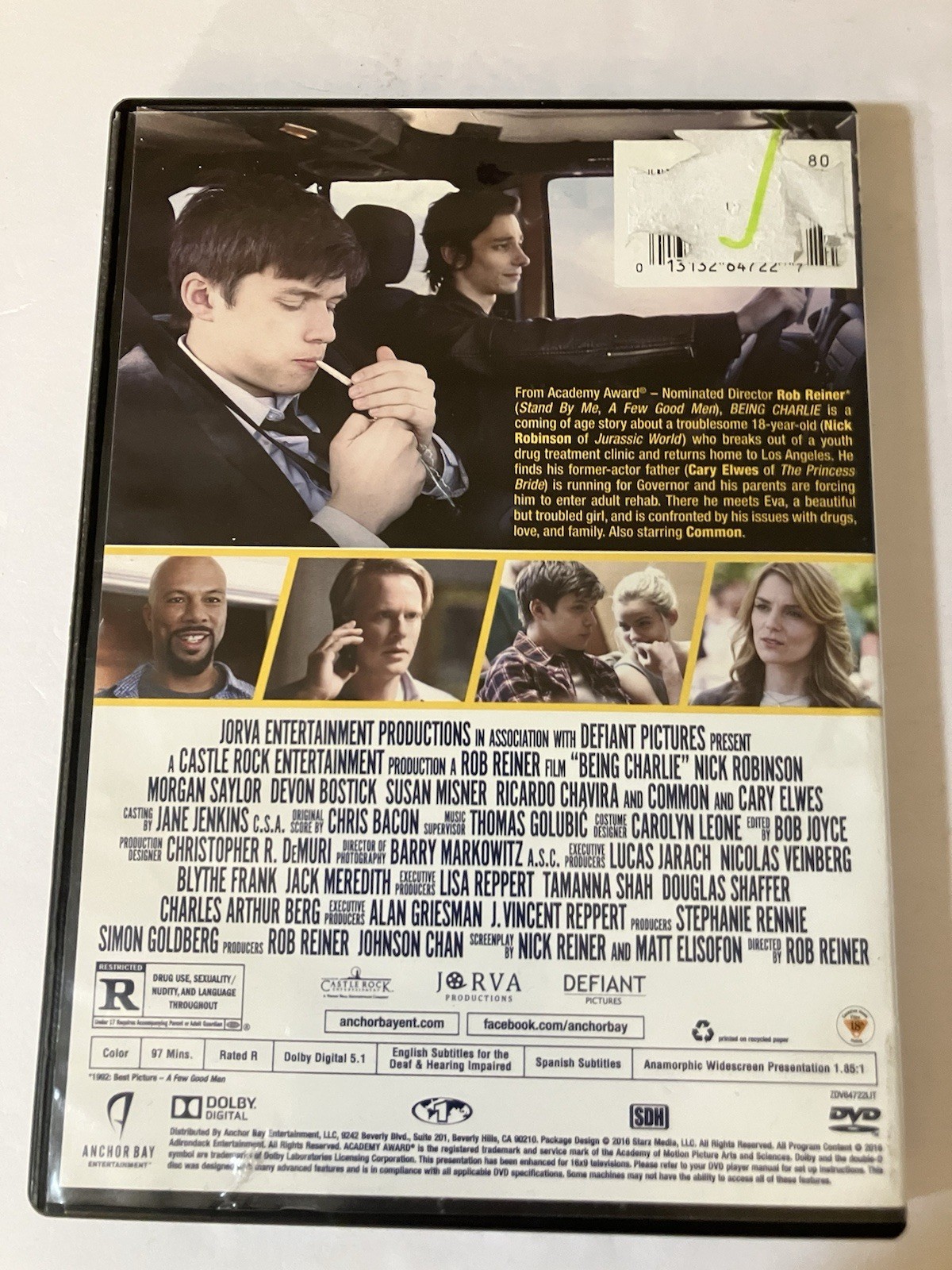 BEING CHARLIE DVD 2015 ANCHOR BAY OOP ROB REINER COMMON RAP REHAB COMING OF AGE