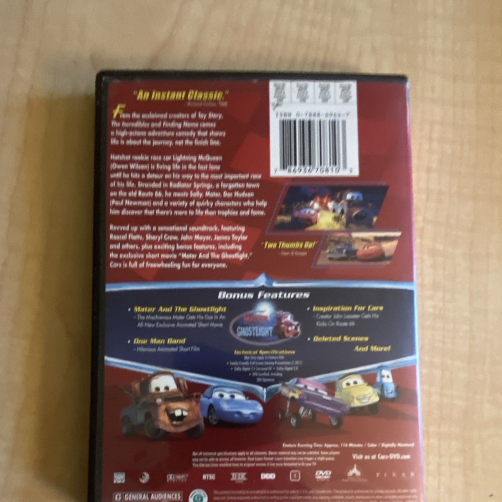 Disney Pixar Cars DVD Full Screen G 116 Min Paul Newman John Lasseter