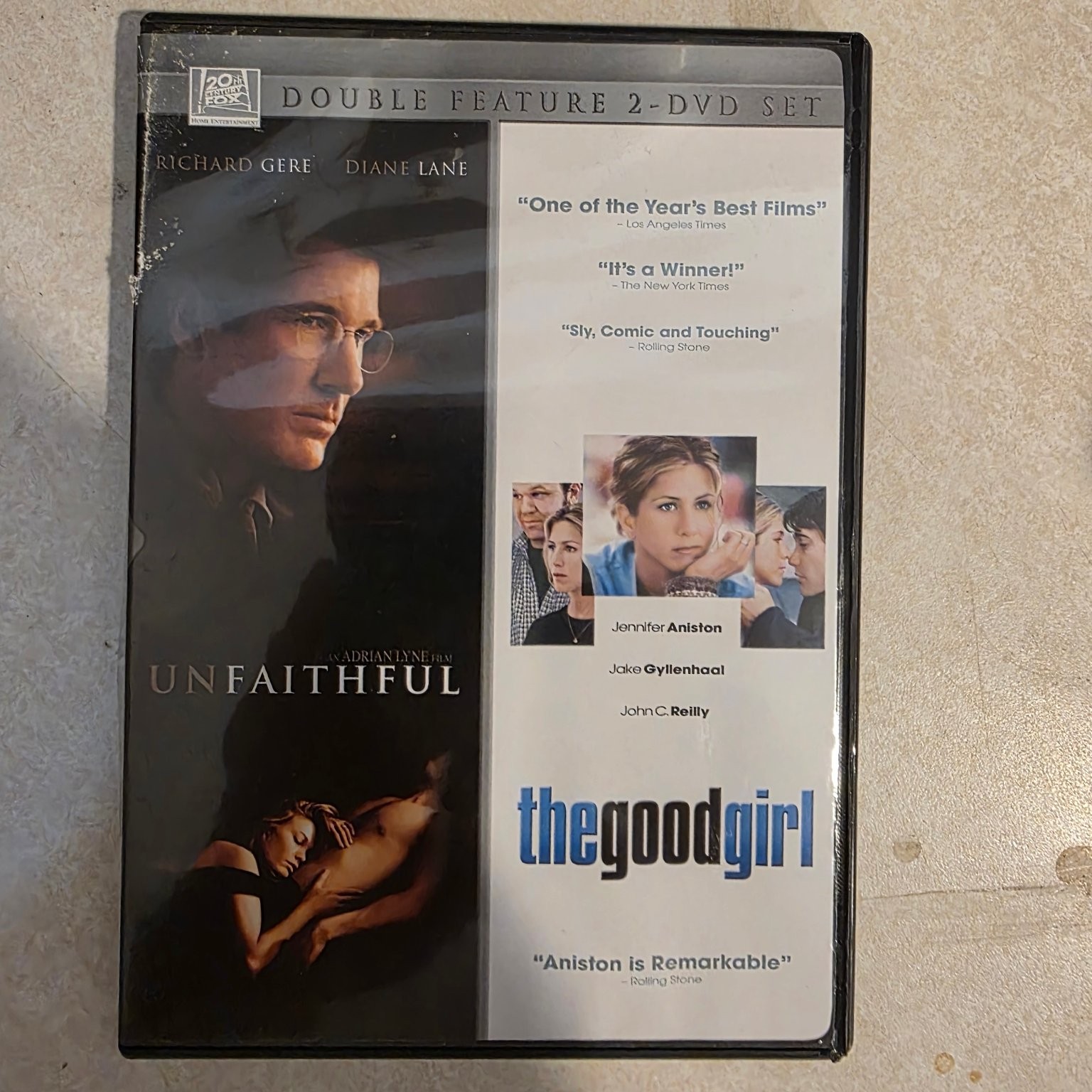 Unfaithful / The Good Girl DVD 2004 Double Feature Richard Gere Jennifer Aniston