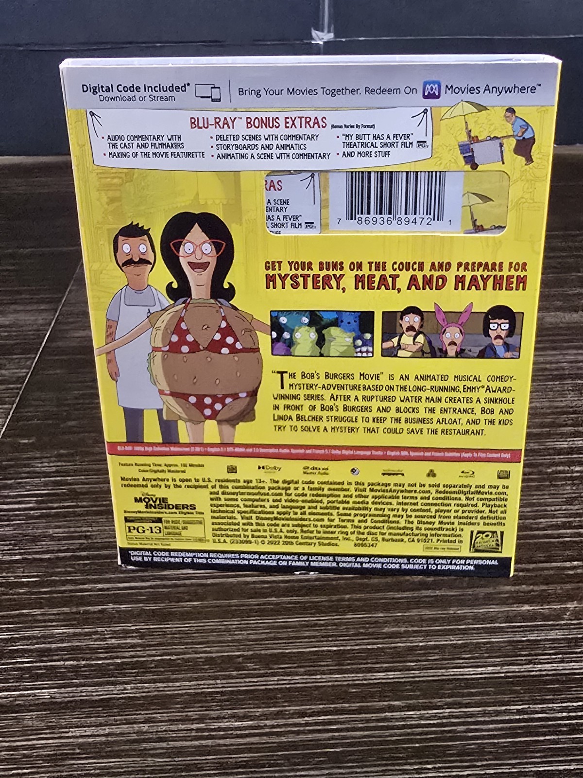 The Bob’s Burgers Movie – Blu-ray with slipcover – New