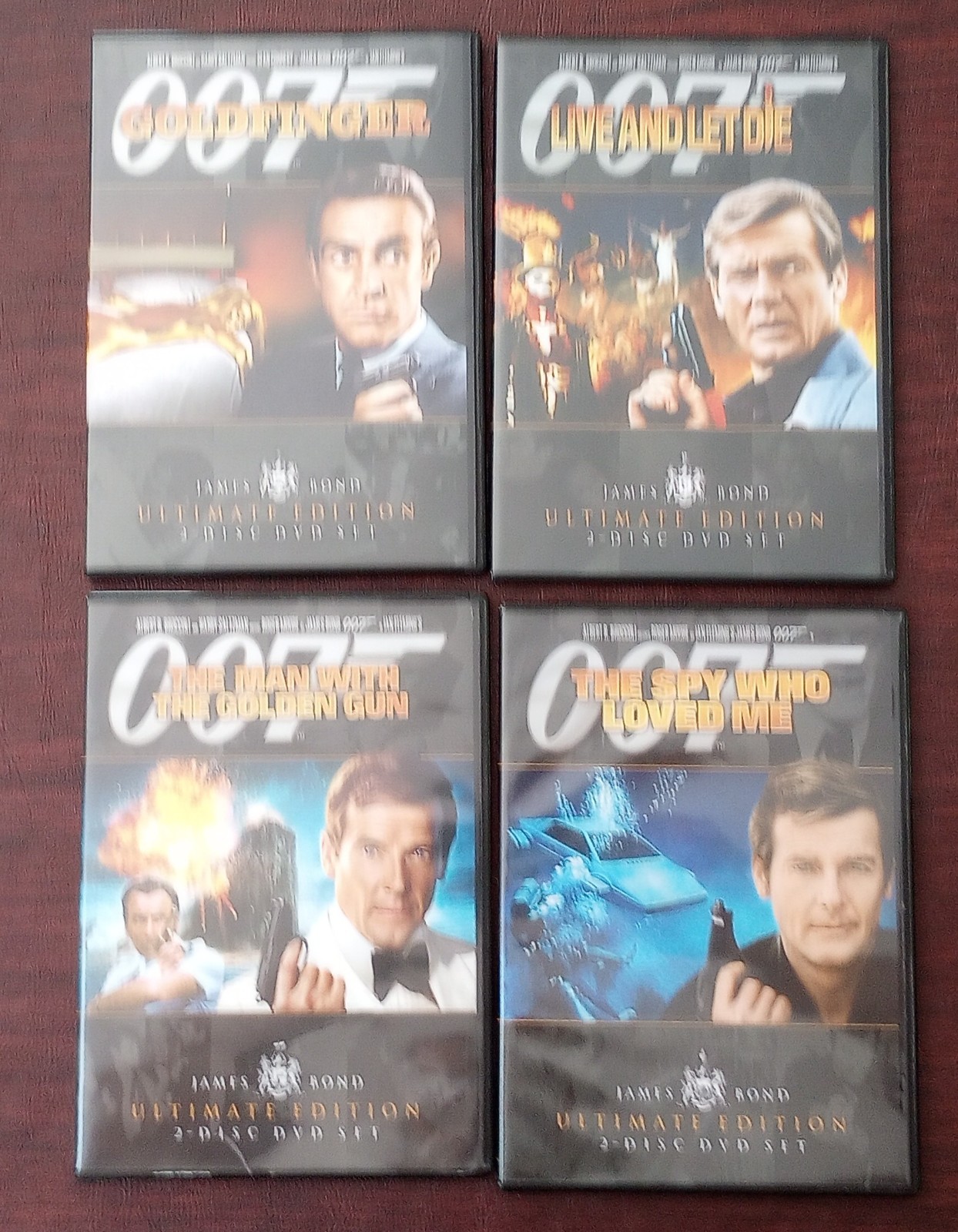 James Bond Ultimate Edition 4 DVDs: Tested, Goldfinger, Spy Who…etc, FREE SHIP