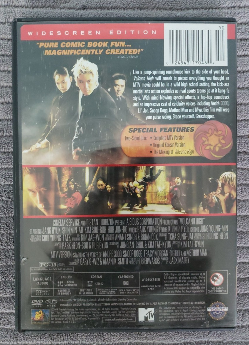 Volcano High (DVD, 2001) w/ Inserts Disc Excellent Cond.