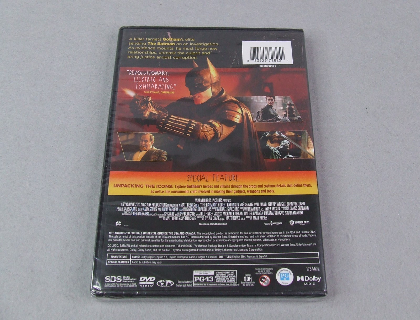 The Batman (DVD) 2022 Robert Pattinson and Zoe Kravitz Superhero Film