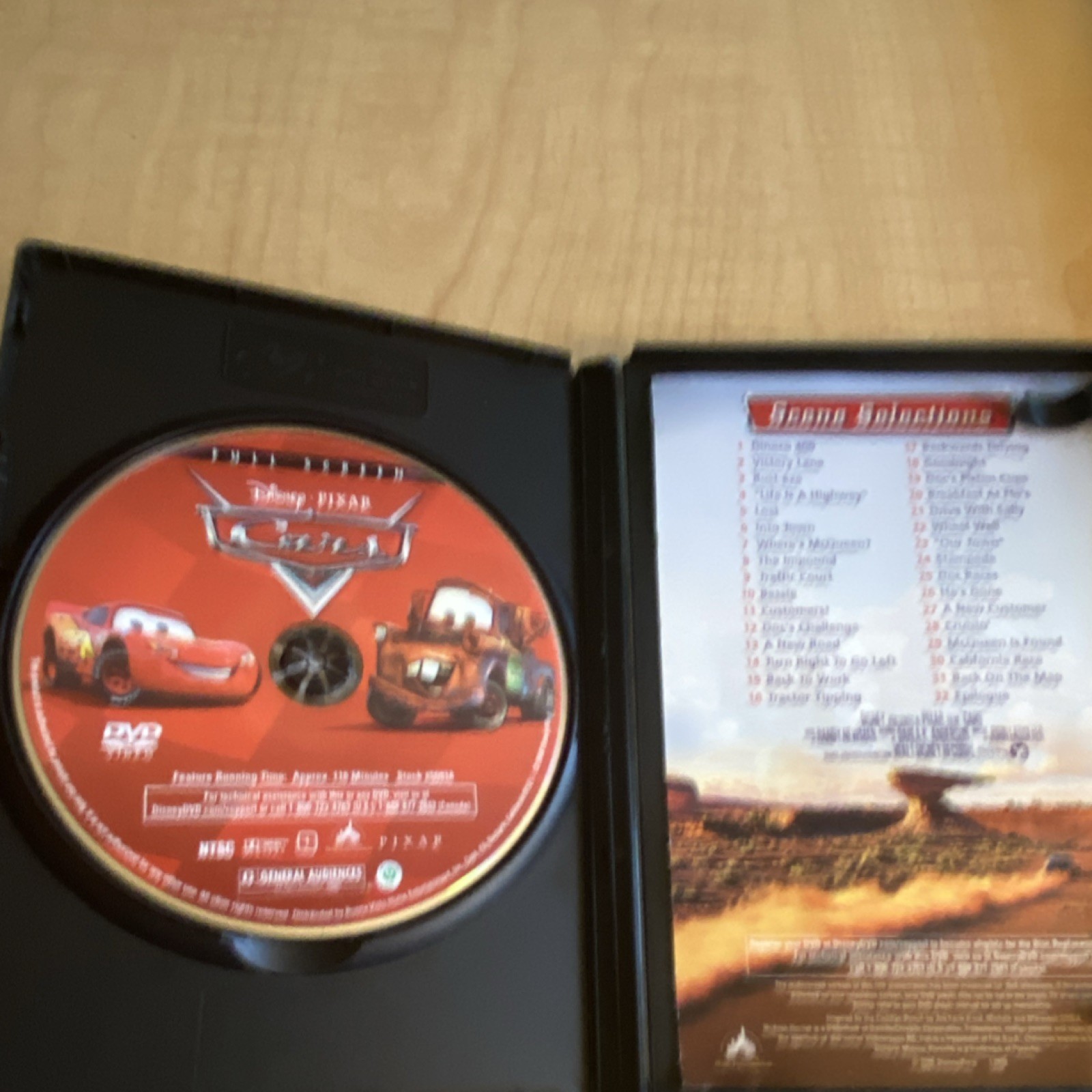 Disney Pixar Cars DVD Full Screen G 116 Min Paul Newman John Lasseter
