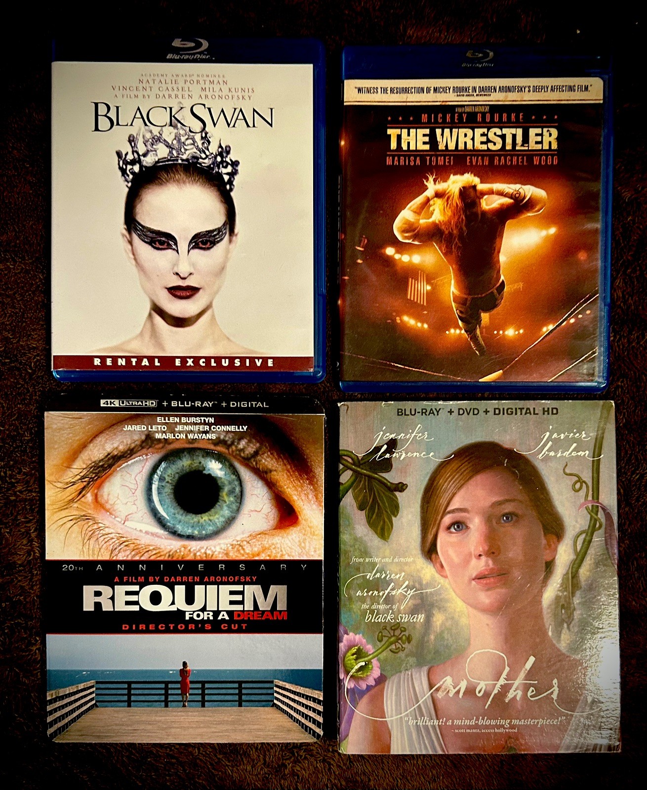 Aronofsky on Blu-ray 🎥 Mother! / Black Swan / Wrestler / Requiem For A Dream
