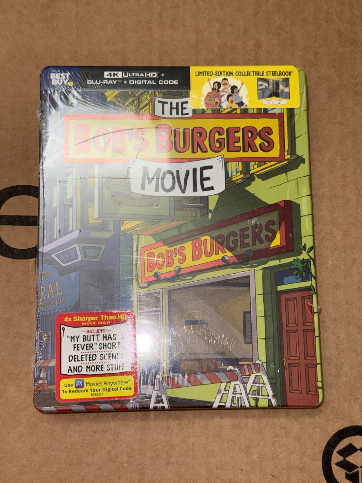 The Bob’s Burgers Movie Best Buy Exclusive SteelBook 4K Blu-ray 2022 NEW SEALED