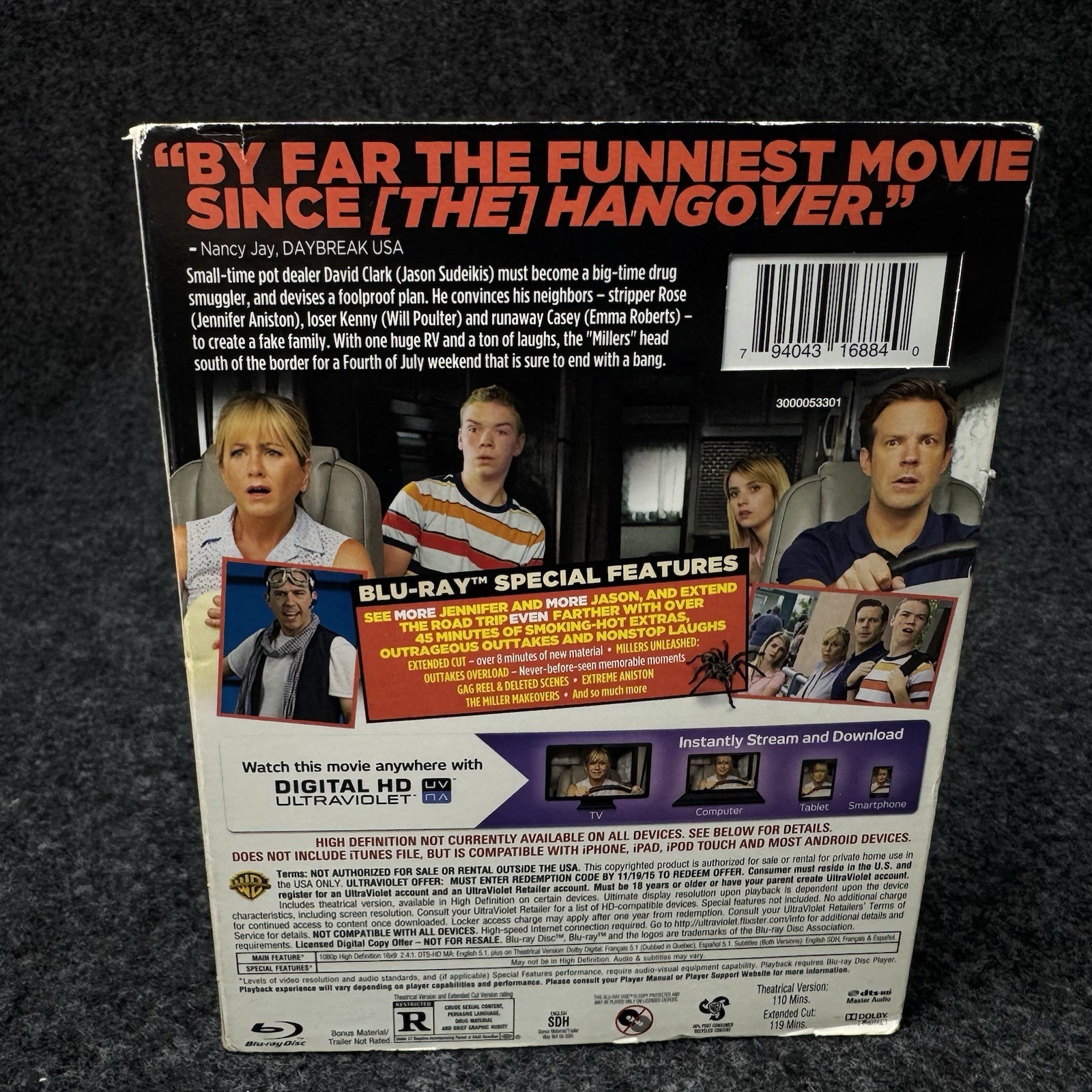We’re the Millers Extended Cut Blu-ray DVD Lenticular Slipcover Jennifer Aniston