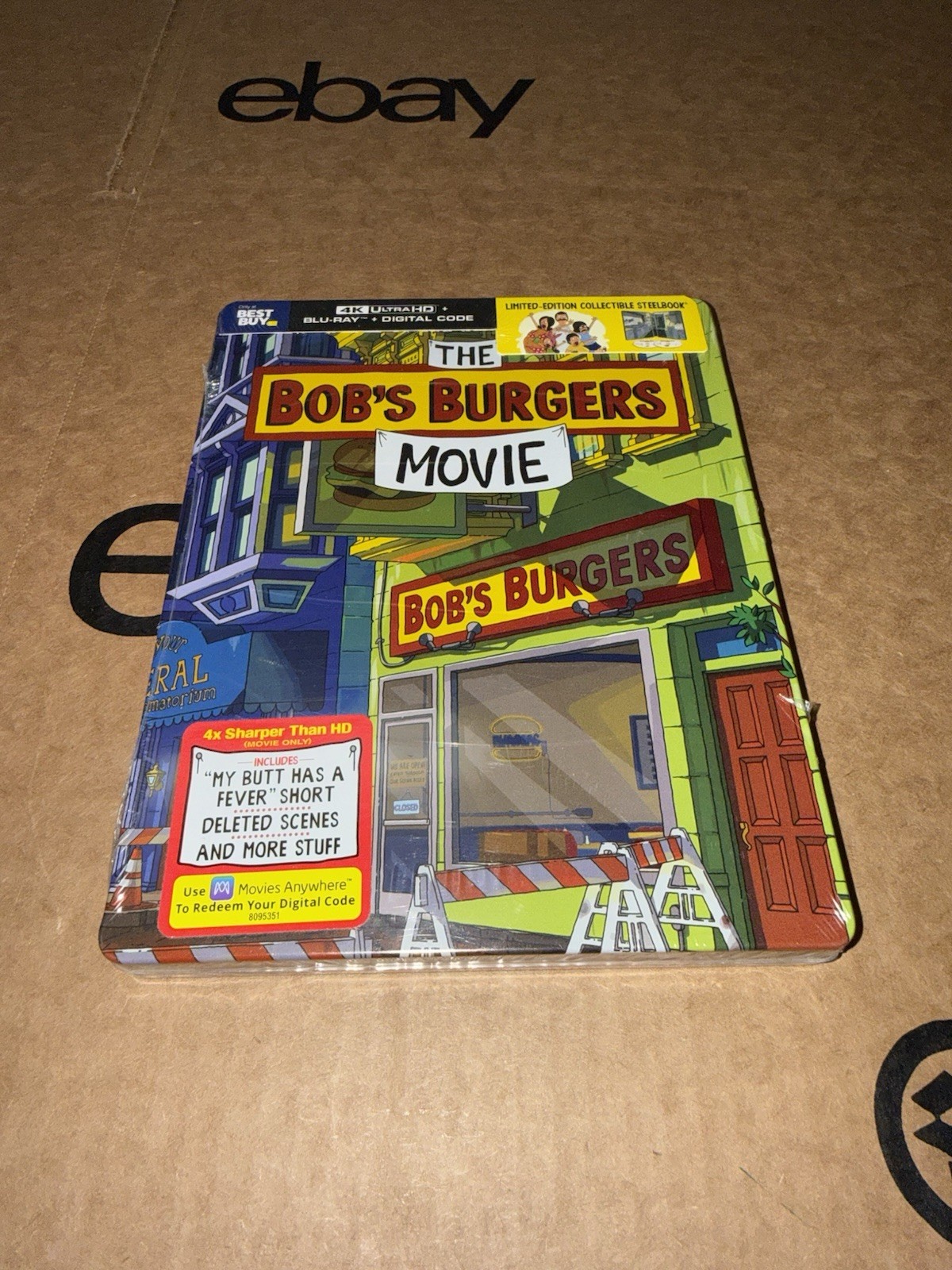 The Bob’s Burgers Movie Best Buy Exclusive SteelBook 4K Blu-ray 2022 NEW SEALED