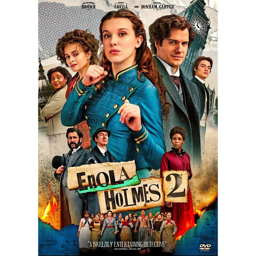 Enola Holmes Season 2 DVD Movie (2022) Mystery Adventure Film Free Region