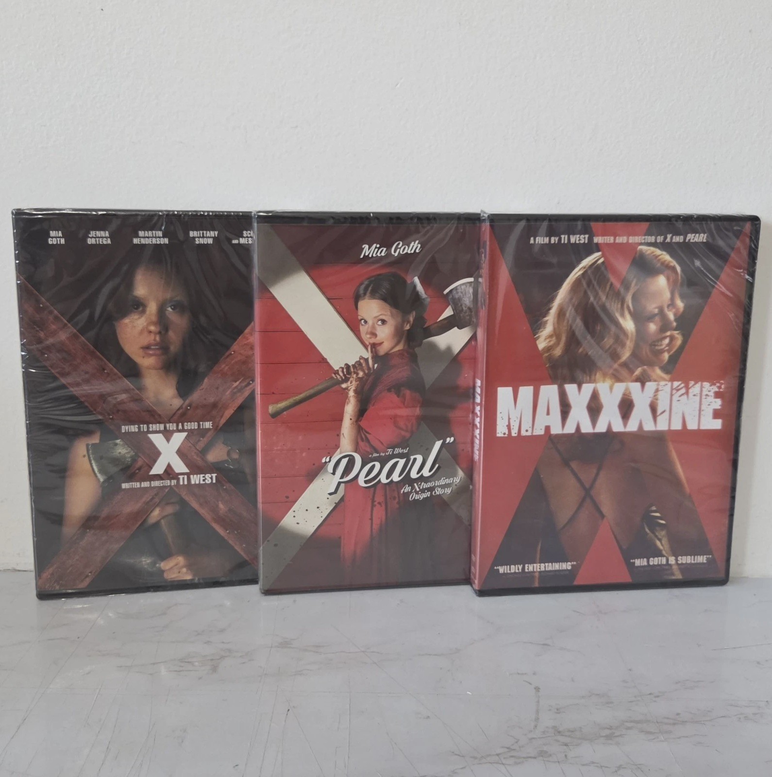 The X Trilogy DVD X Pearl Maxxxine Ti West Mia Goth Brand New Sealed A24 Horror