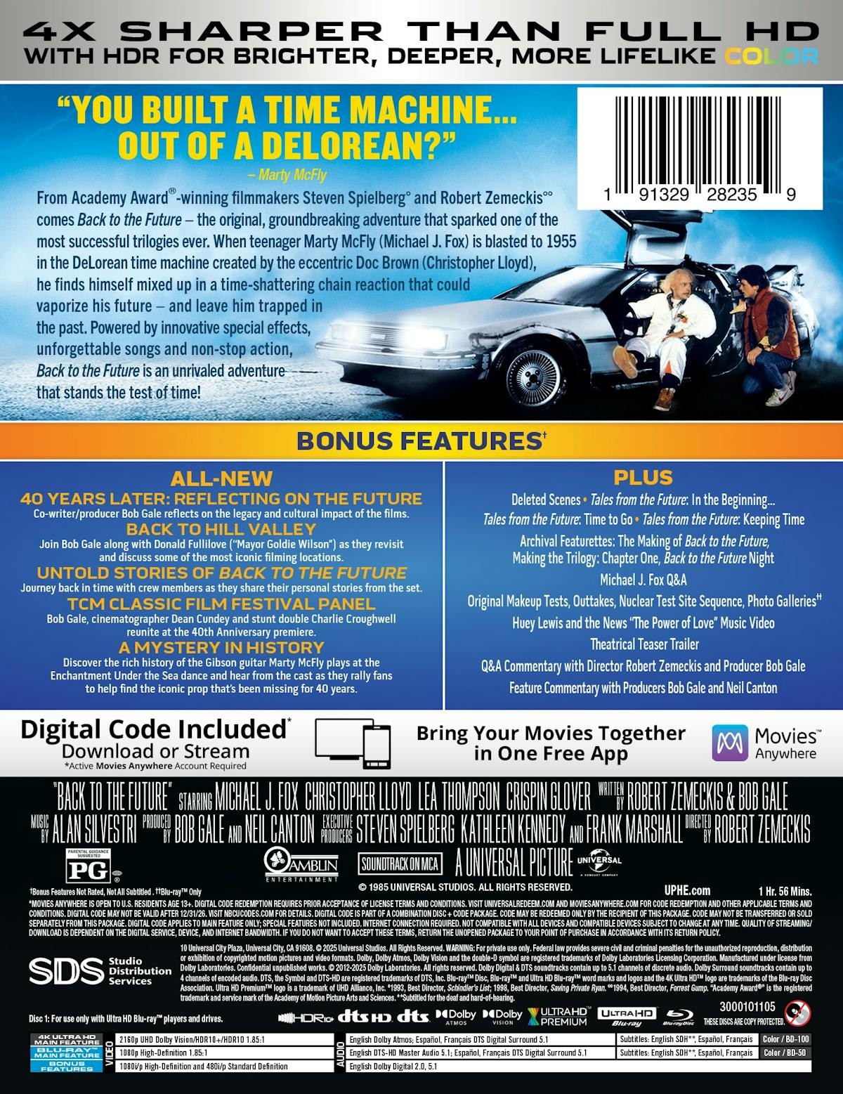 Back to the Future – 40th Anniversary 4K UHD Blu-ray NEW
