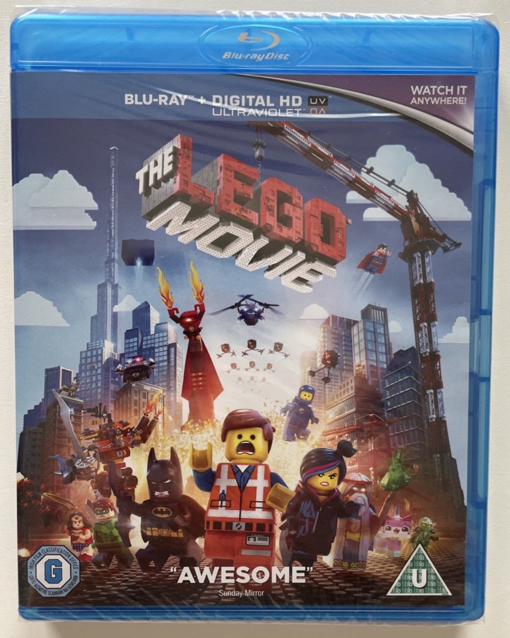 The Lego Movie (Blu-ray, 2014) Chris Pratt, Will Ferrell w/Slipcover NEW SEALED