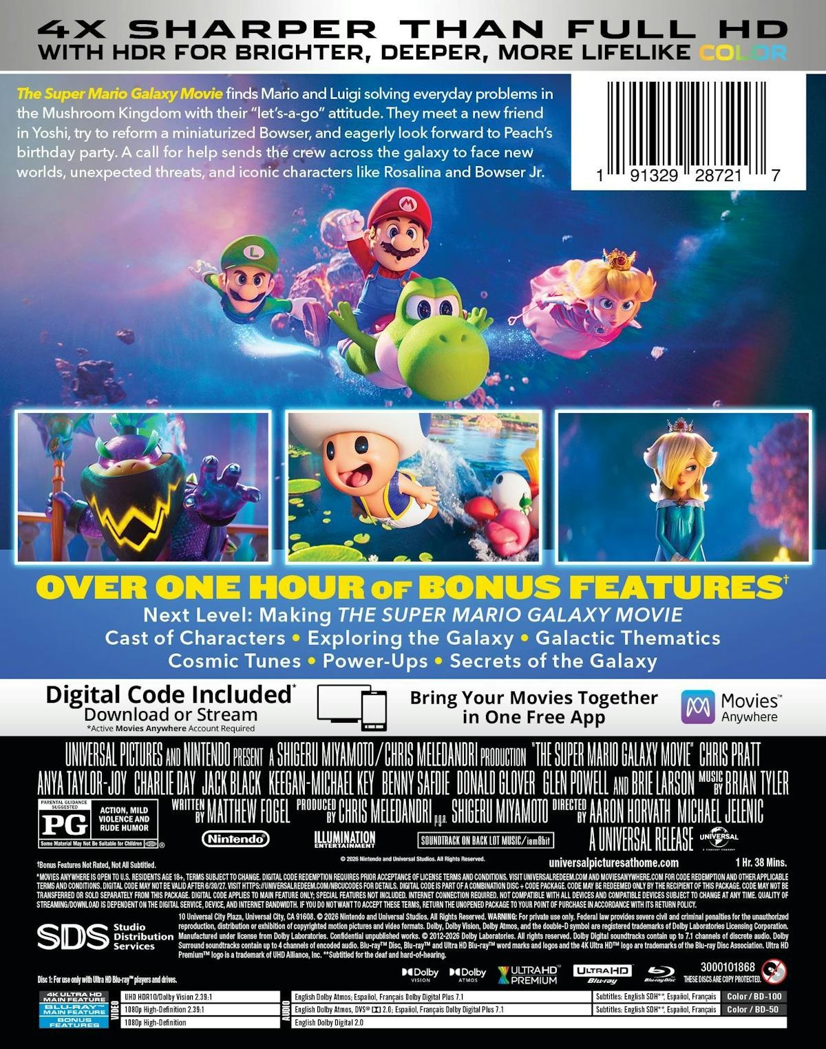 The Super Mario Galaxy Movie 4K UHD Blu-ray NEW