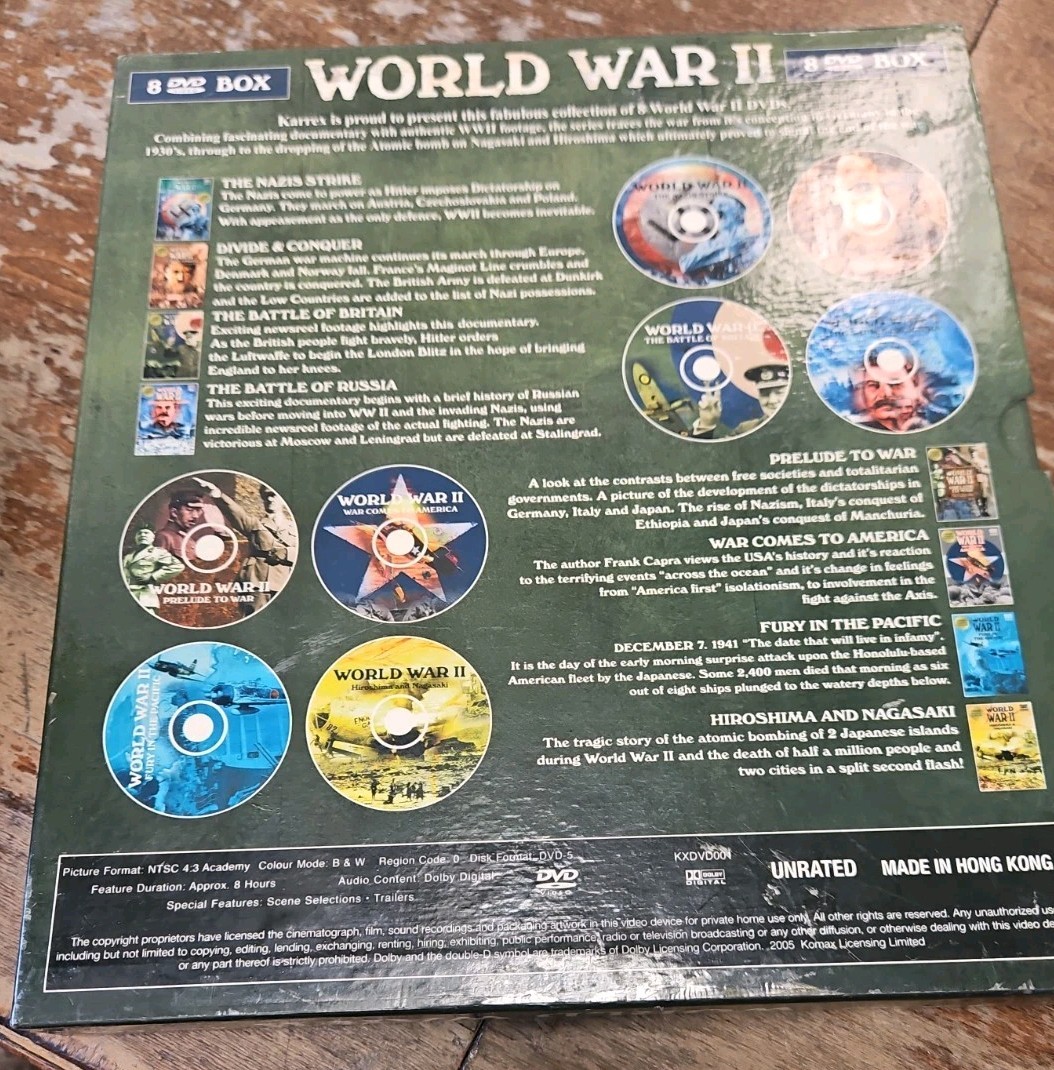 World War II 8 DVD Video Box Set DVD, 2005