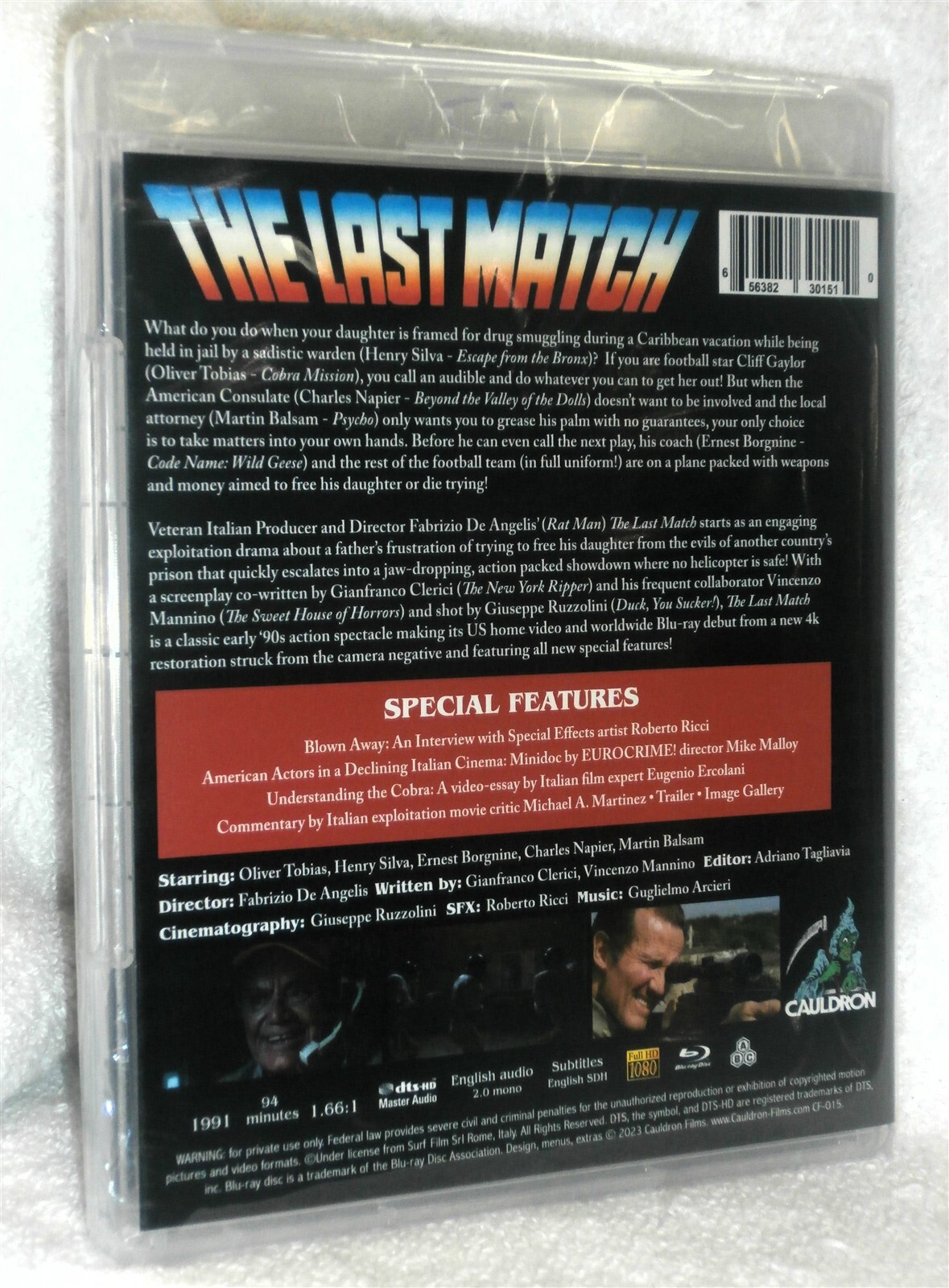 The Last Match (Blu-ray, 2025) NEW Oliver Tobias Ernest Borgnine action cult war