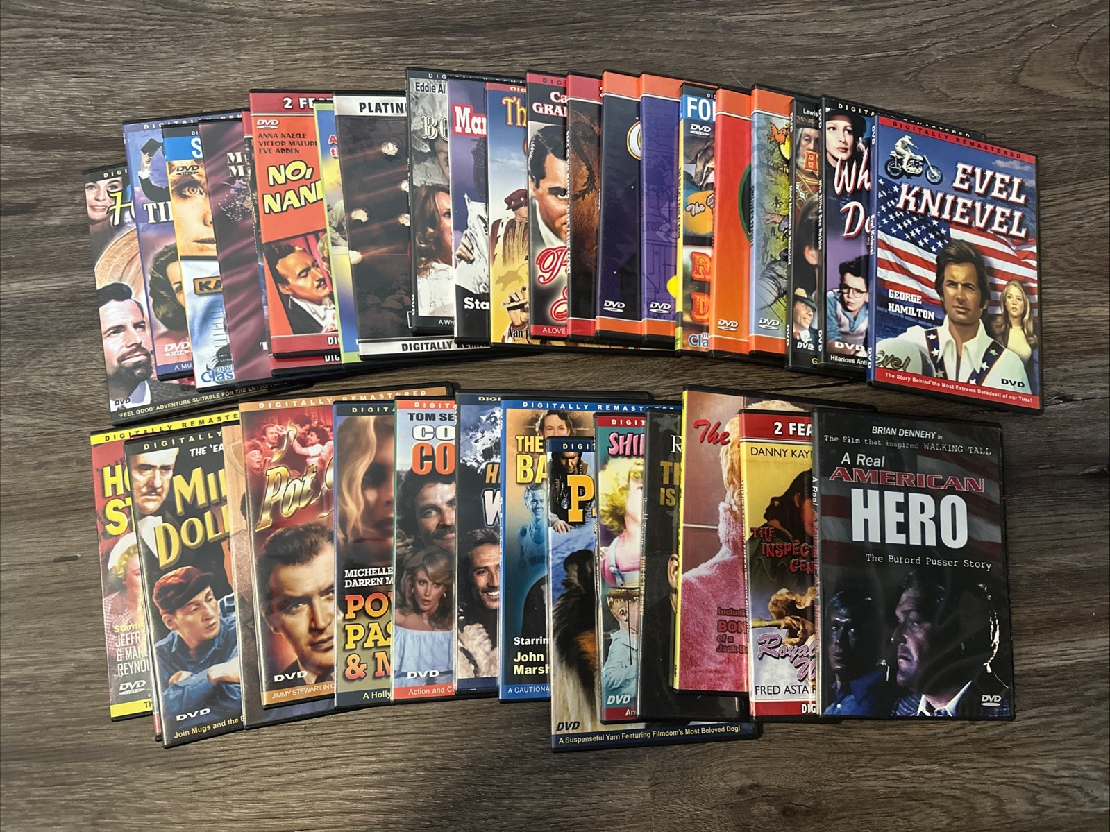 Lot of 36 DVDs – Vintage Remastered – TITLES IN PICTURE- Tested Working