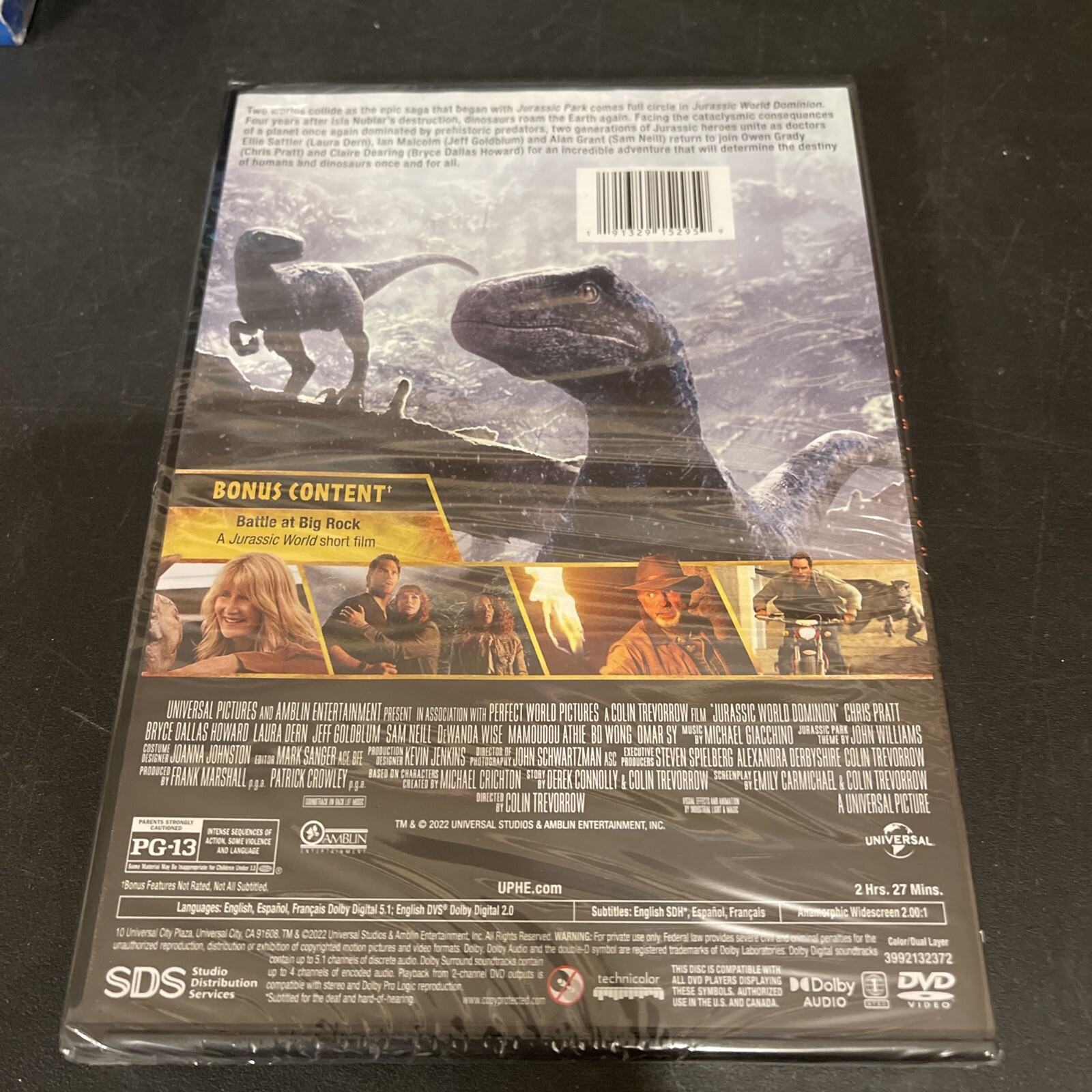 Jurassic World Dominion DVD New Slipcover Ships Free