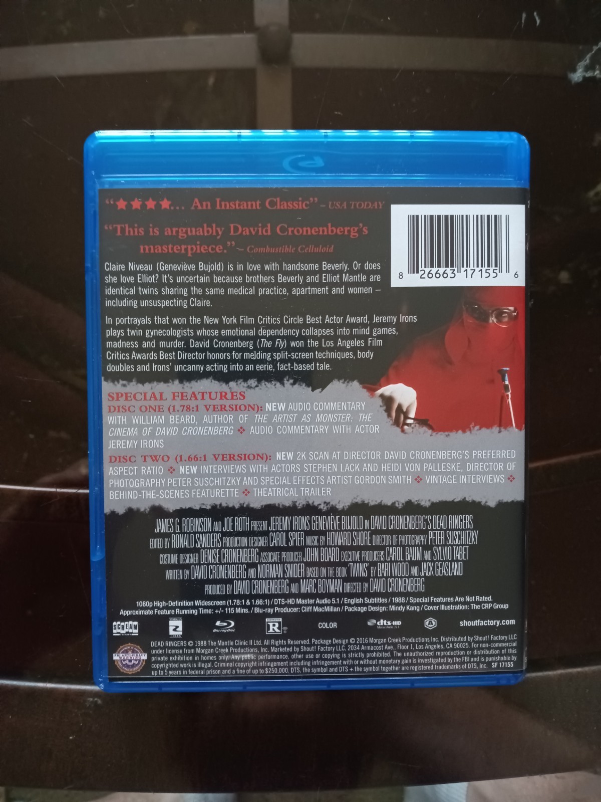 David Cronenberg’s Dead Ringers (Blu-ray, 1988) Scream Factory – Based On Twins