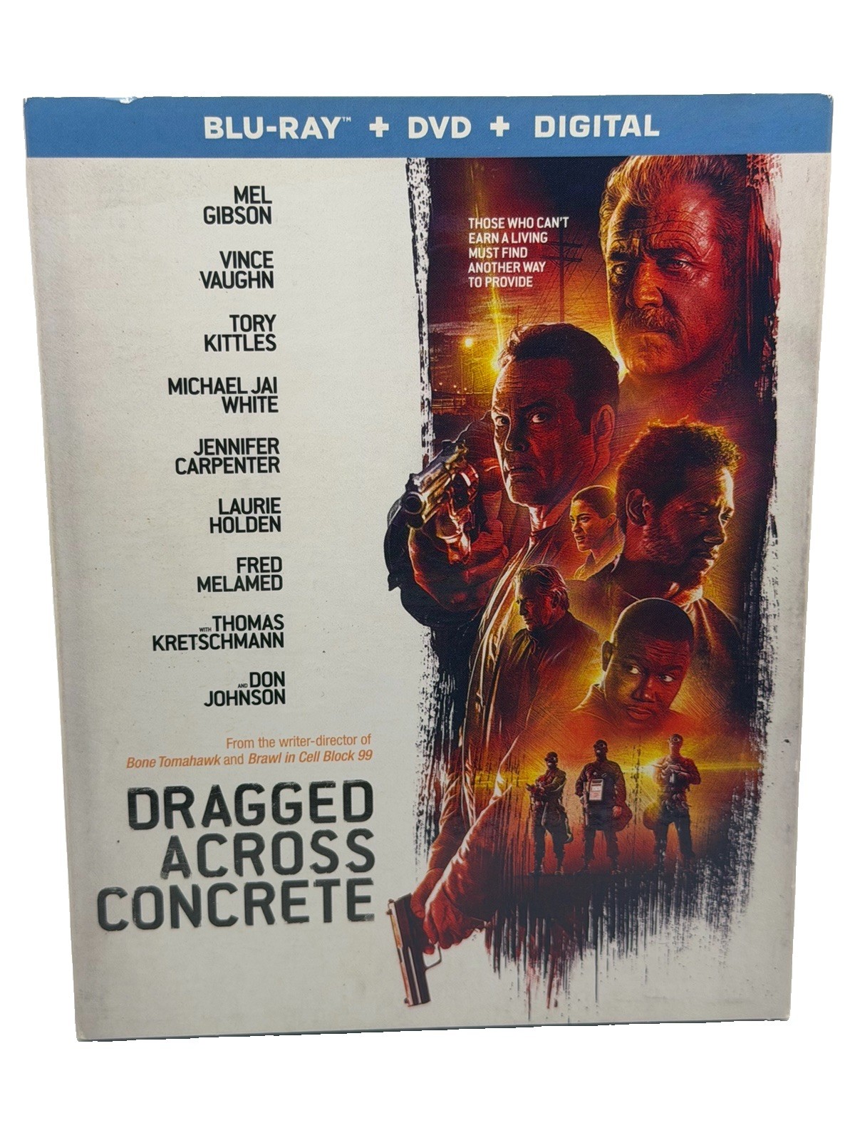 Dragged Across Concrete (Blu-ray, 2018) W/ Slipcover