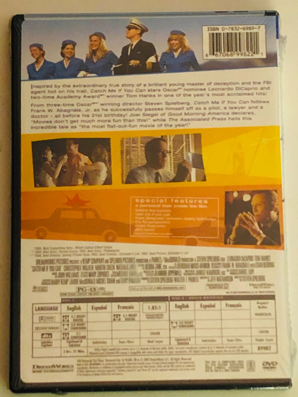 LEONARDO DICAPRIO TOM HANKS Catch Me If You Can Two Disc DVD Special Edition NEW