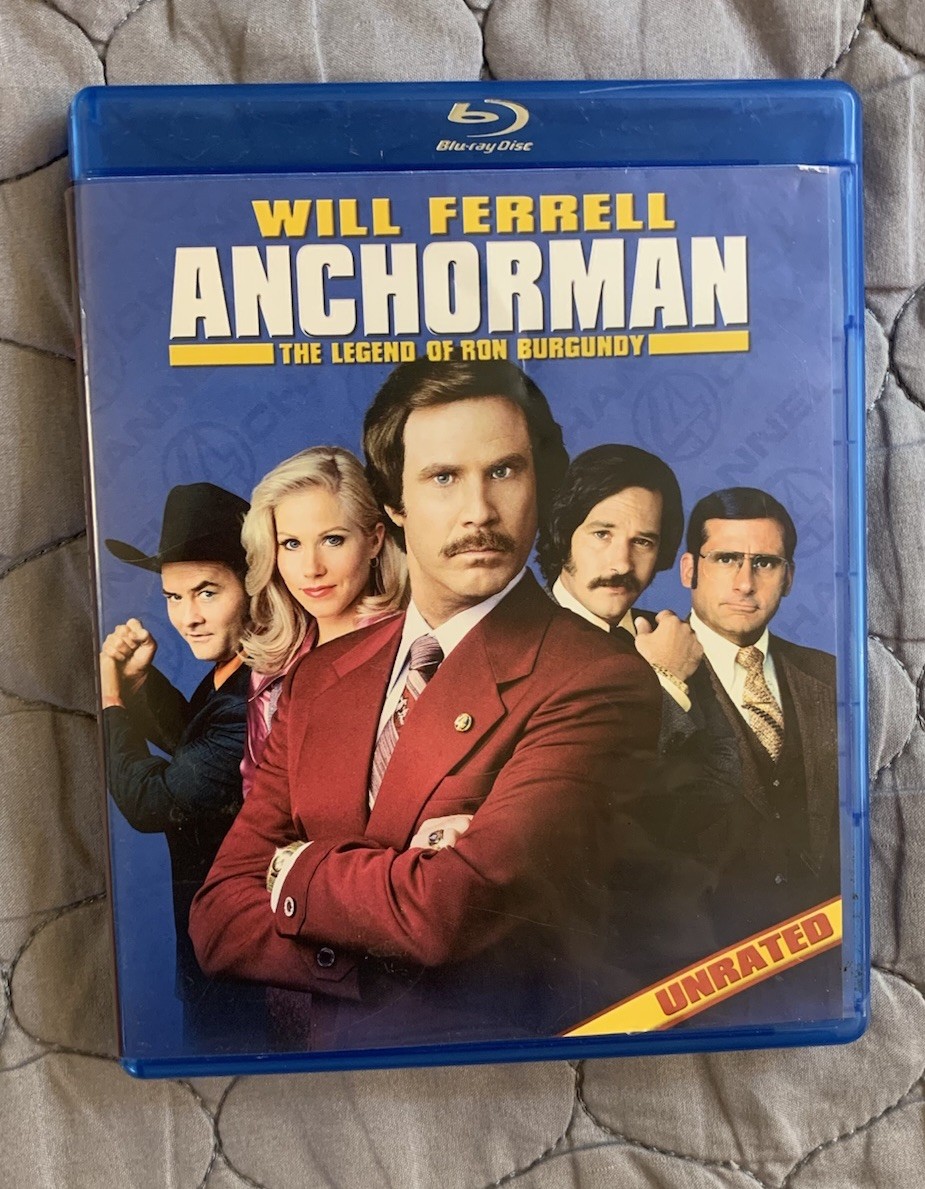 Anchorman The Legend of Ron Burgundy Blu-ray W/ Case 2011 Unrated Will Ferrell