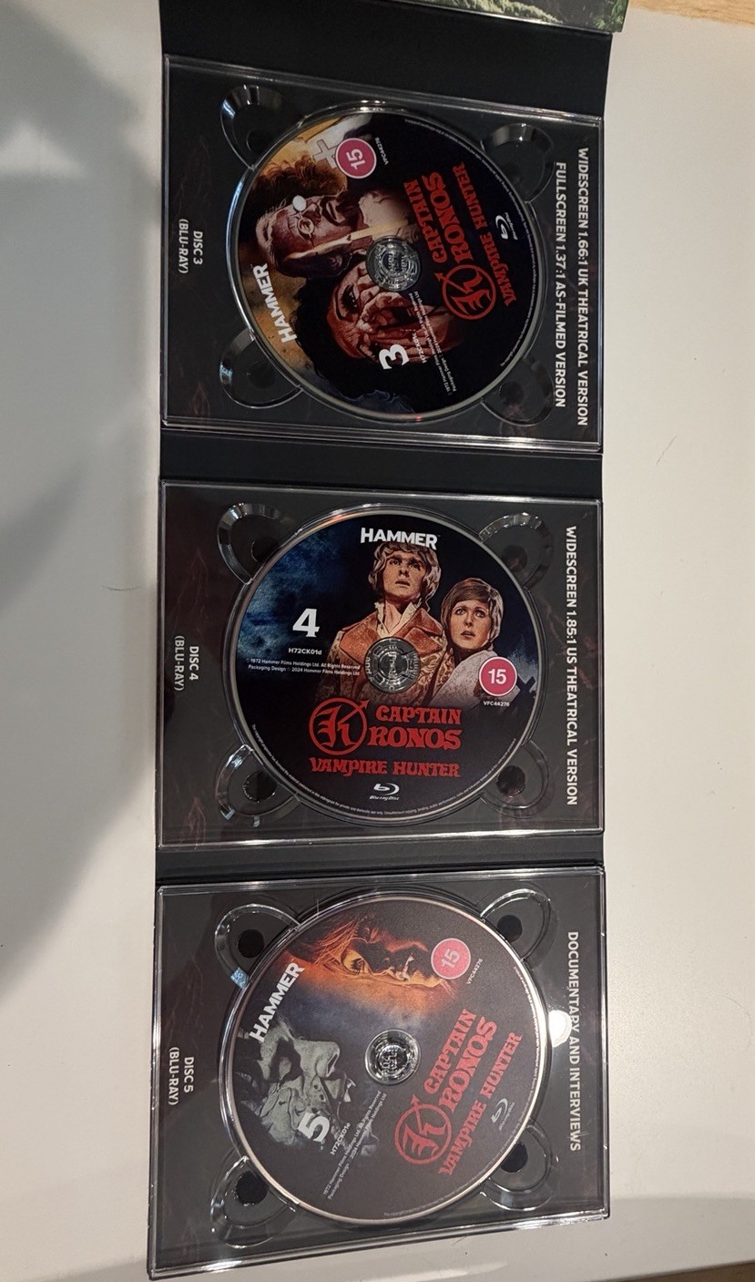 Captain Kronos: Vampire Hunter Limited Edition (4K/Blu-ray, 2025, 5-Disc) Hammer